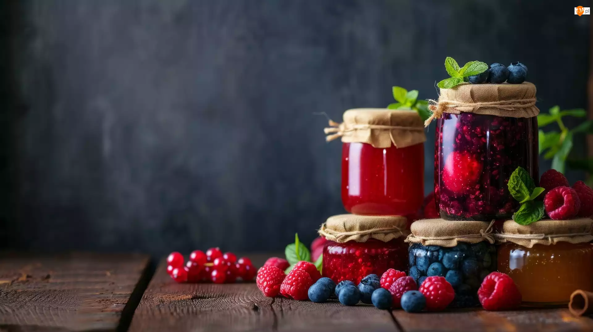 Grafika, Słoiki, Owoce, Przetwory