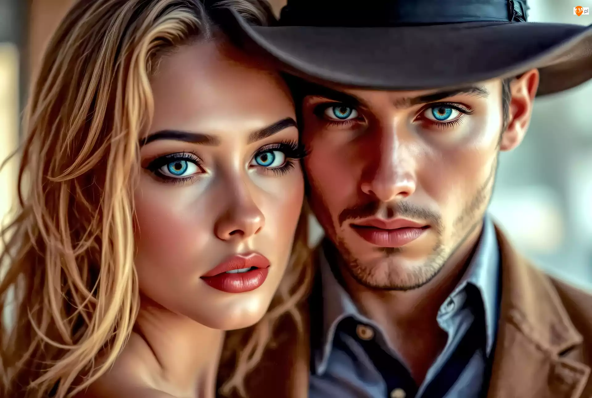 Portret 2D, Mężczyzna, Kobieta, Para