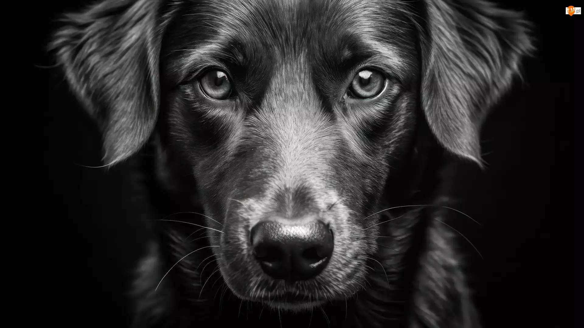 Czarno-białe, Czarny, Pies