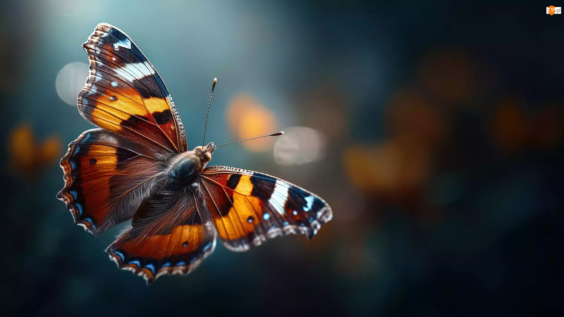 Zbliżenie, Kolorowy, Motyl