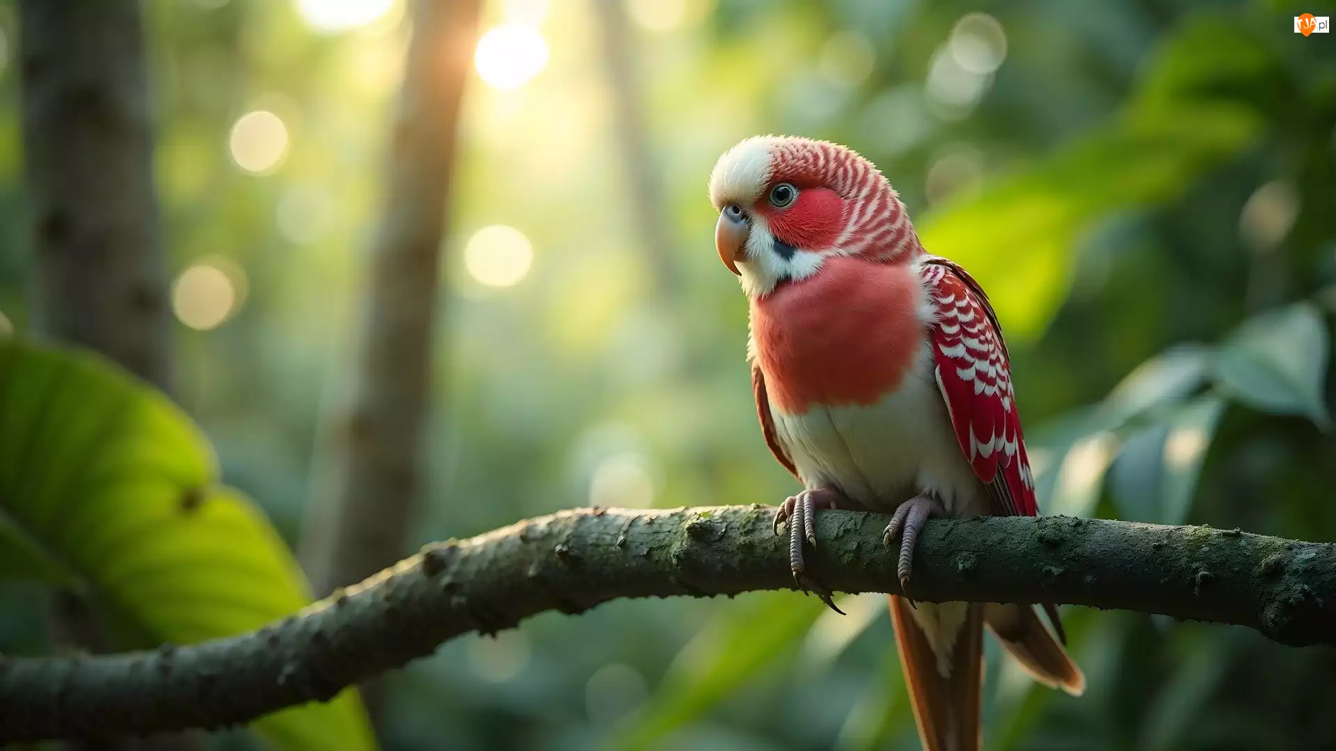 AI, Ptak, Papuga, Gałązka