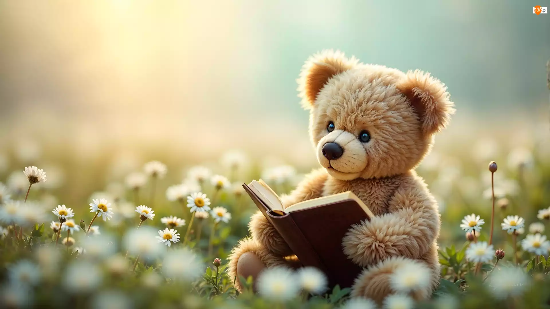 Książka, Miś, Pluszowy