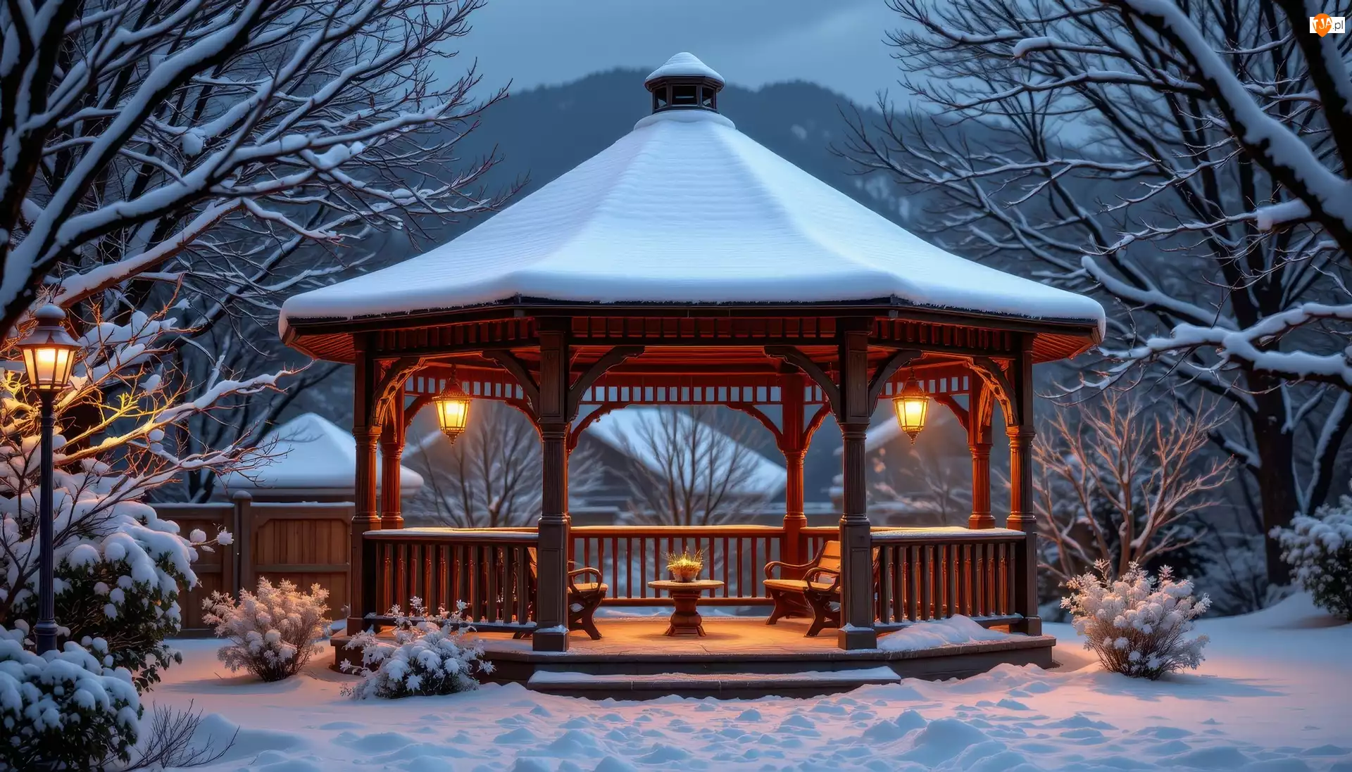 Grafika AI, Zima, Altana, Latarnie