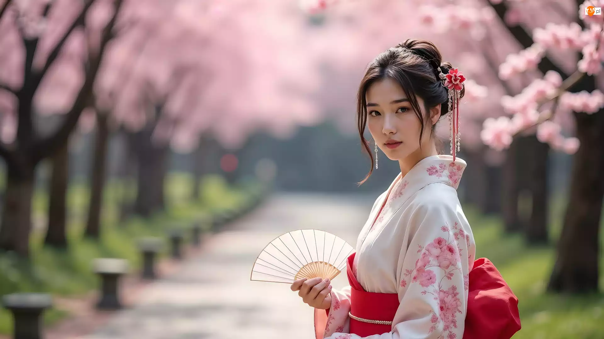 Wachlarz, Azjatka, Kobieta