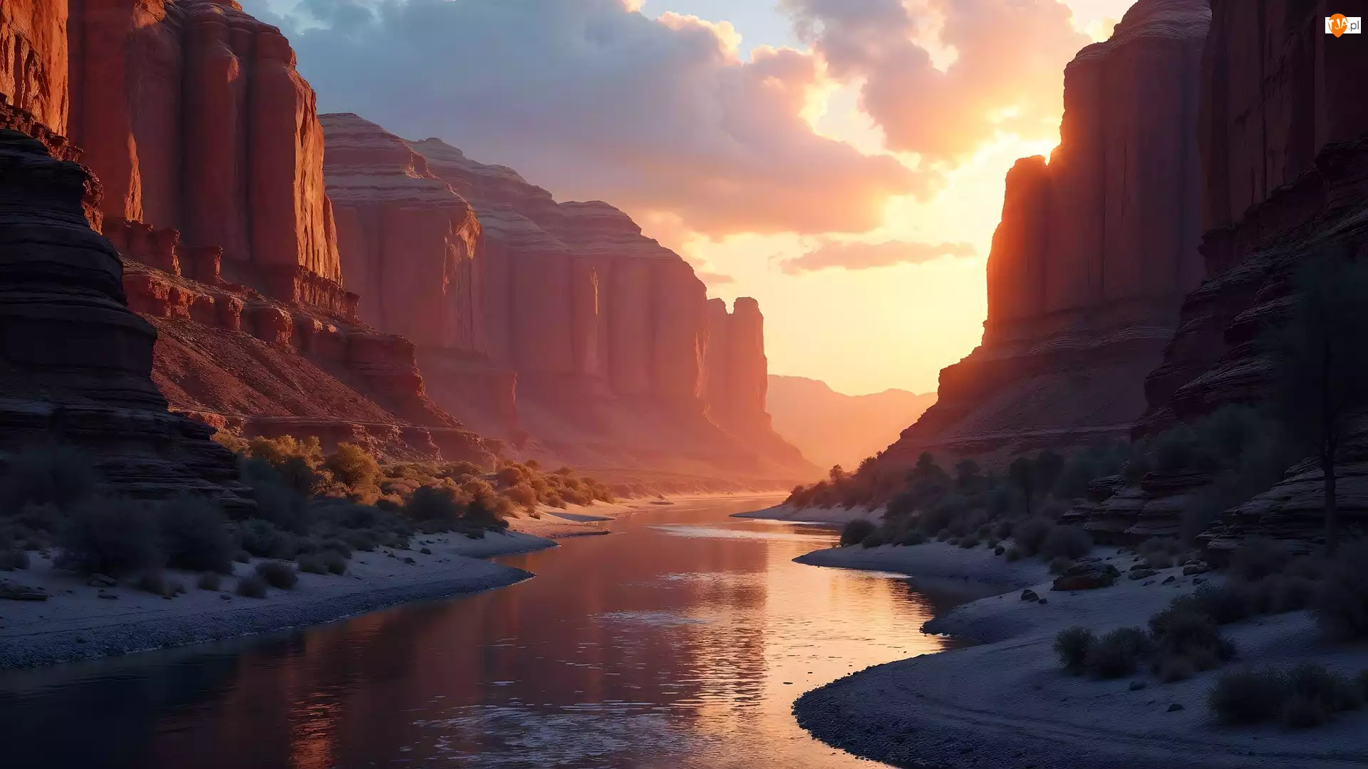 Rzeka, Kanion, Skały