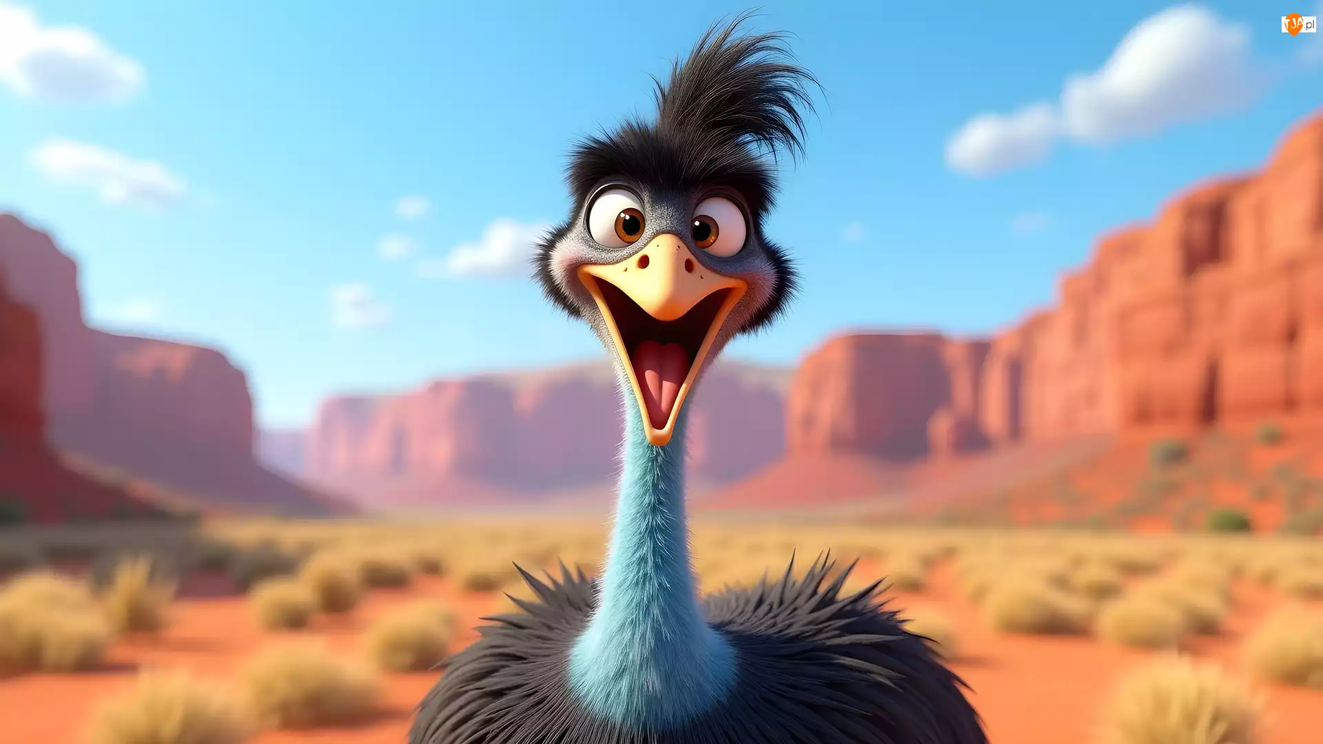 Skały, AI, Wesoły, Struś, Śmieszne