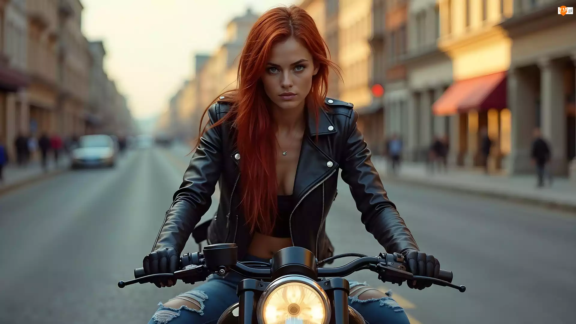 Rude, Motocykl, Kobieta, Długowłosa, Włosy