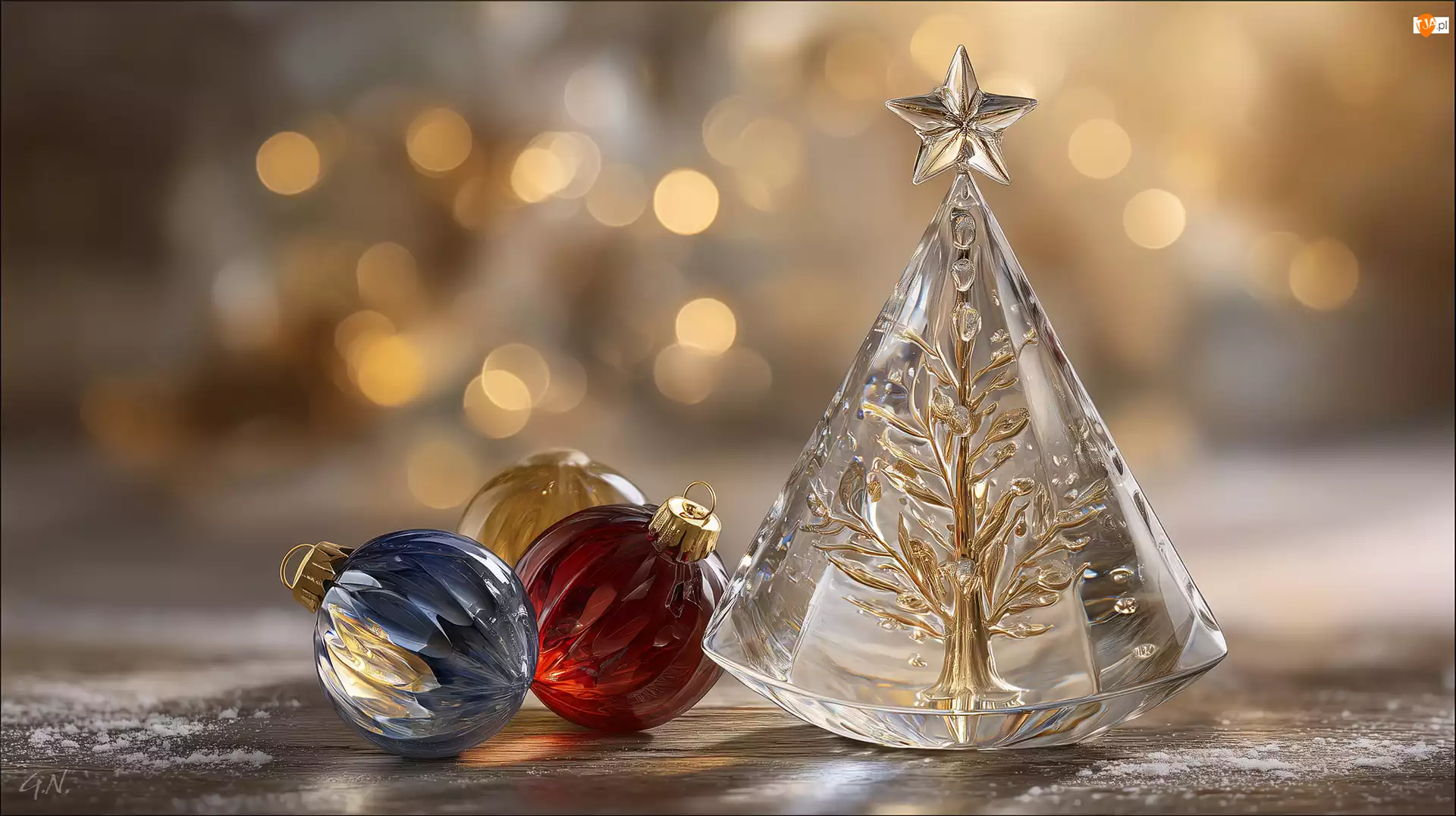 Grafika AI, Boże Narodzenie, Bombki