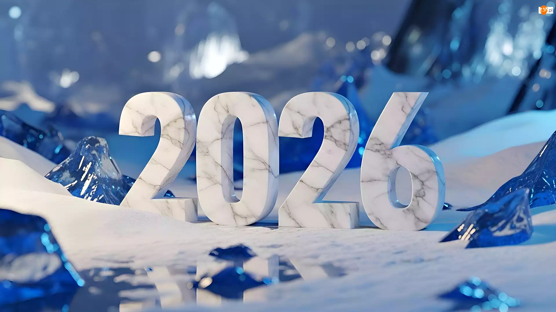Nowy Rok, Zima, Śnieg, Grafika AI, 2026, Lód