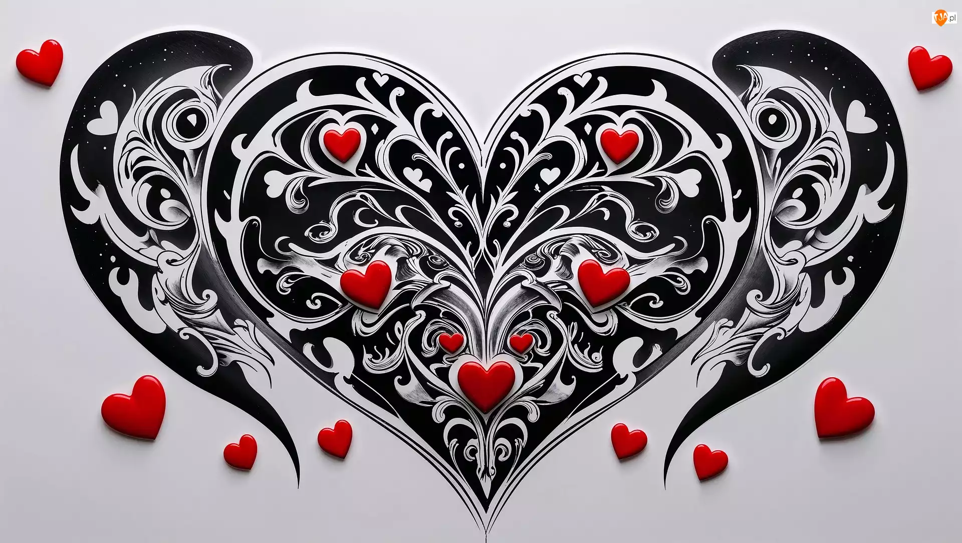 Miłość, Serca, Serce, Czarne, Czerwone
