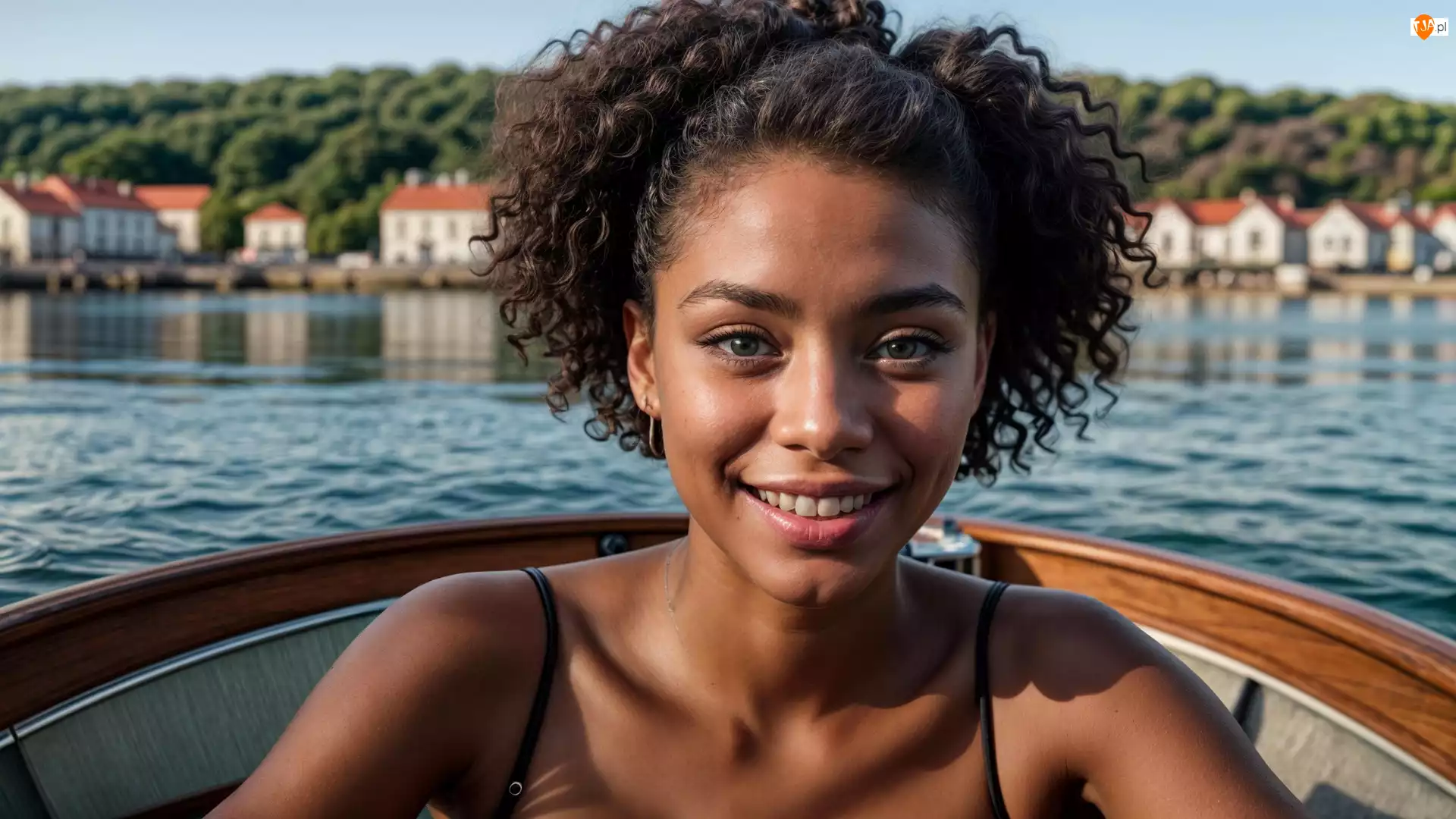 Twarz, Uśmiechnięta, Kobieta