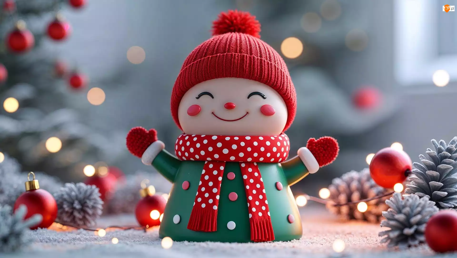 Szalik, Świąteczne, Laleczka, Czapka