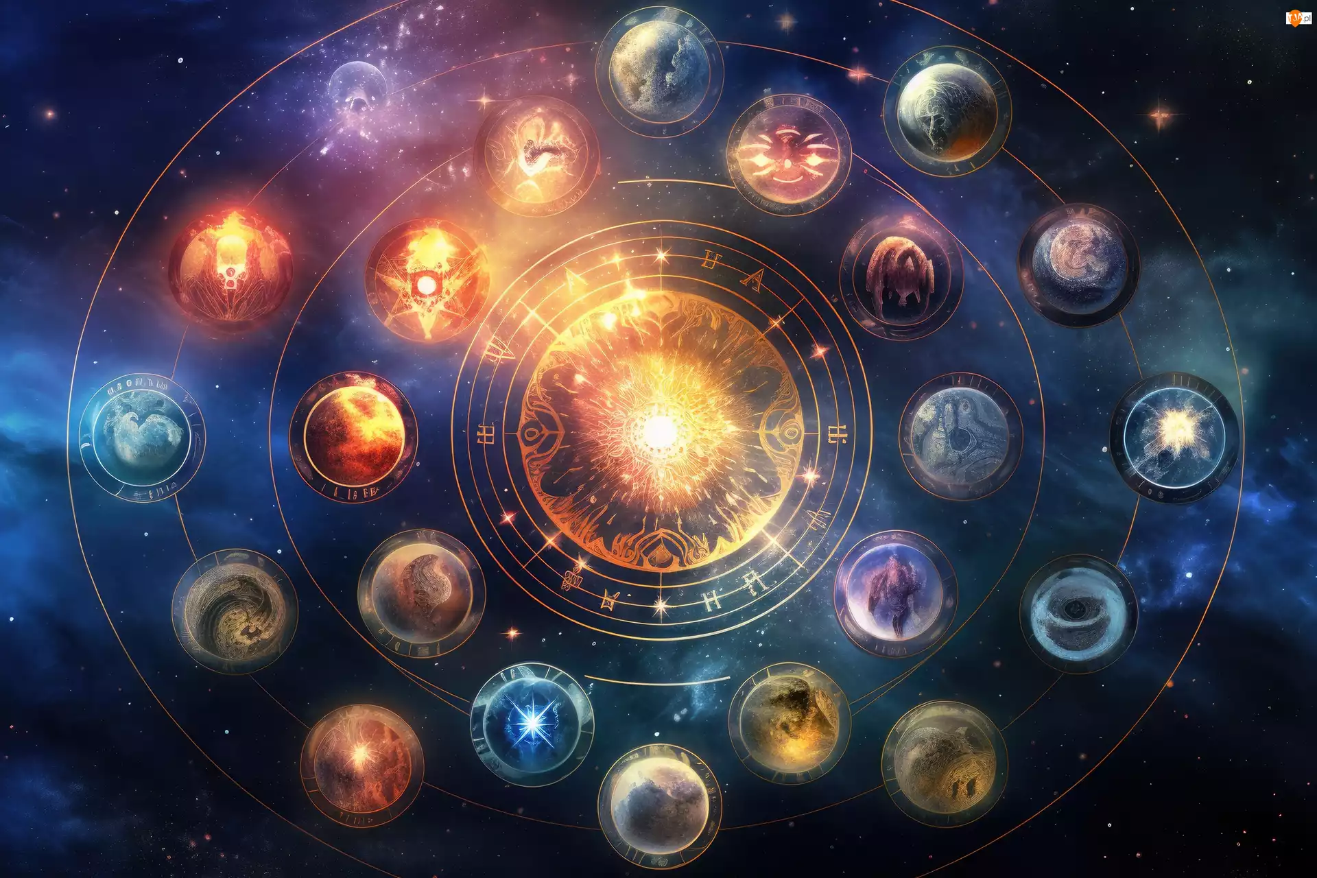 Grafika, Kosmos, Znaki zodiaku