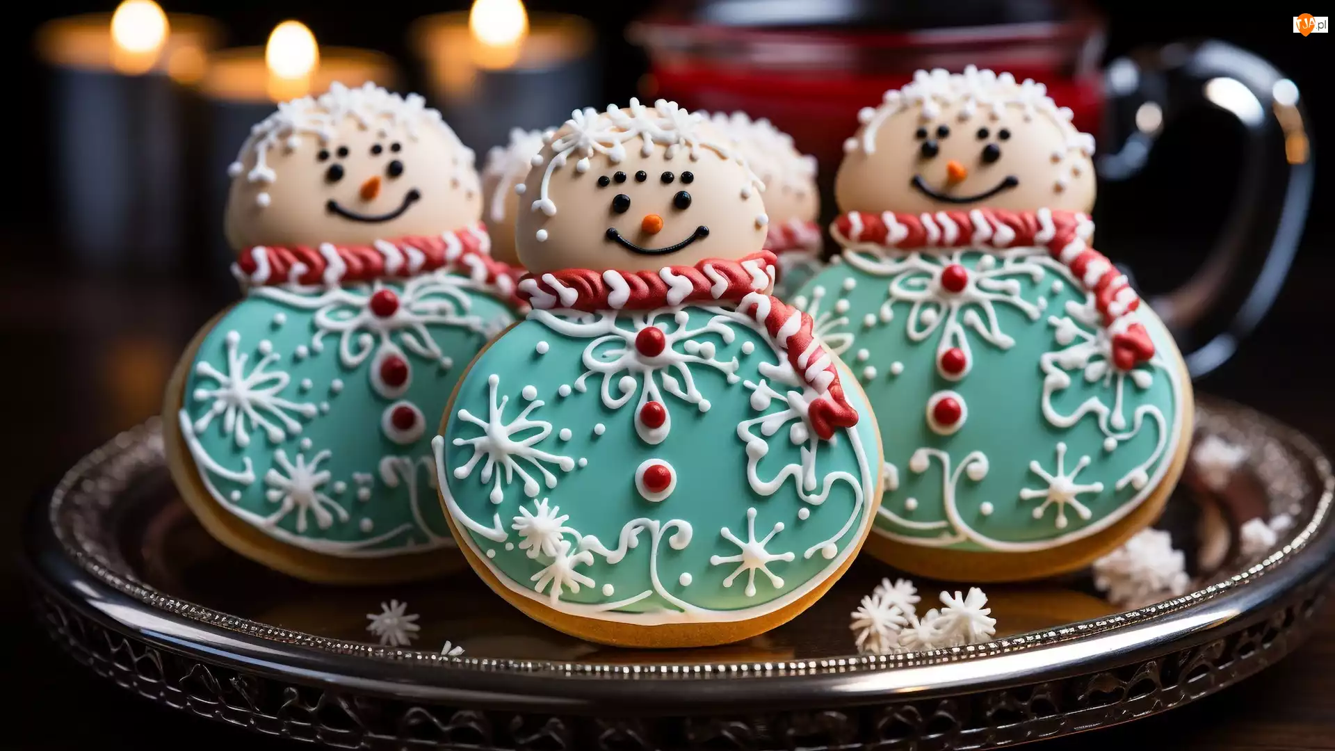 Pierniki, Ciasteczka, Ludziki, Al, Lukrowane, Taca