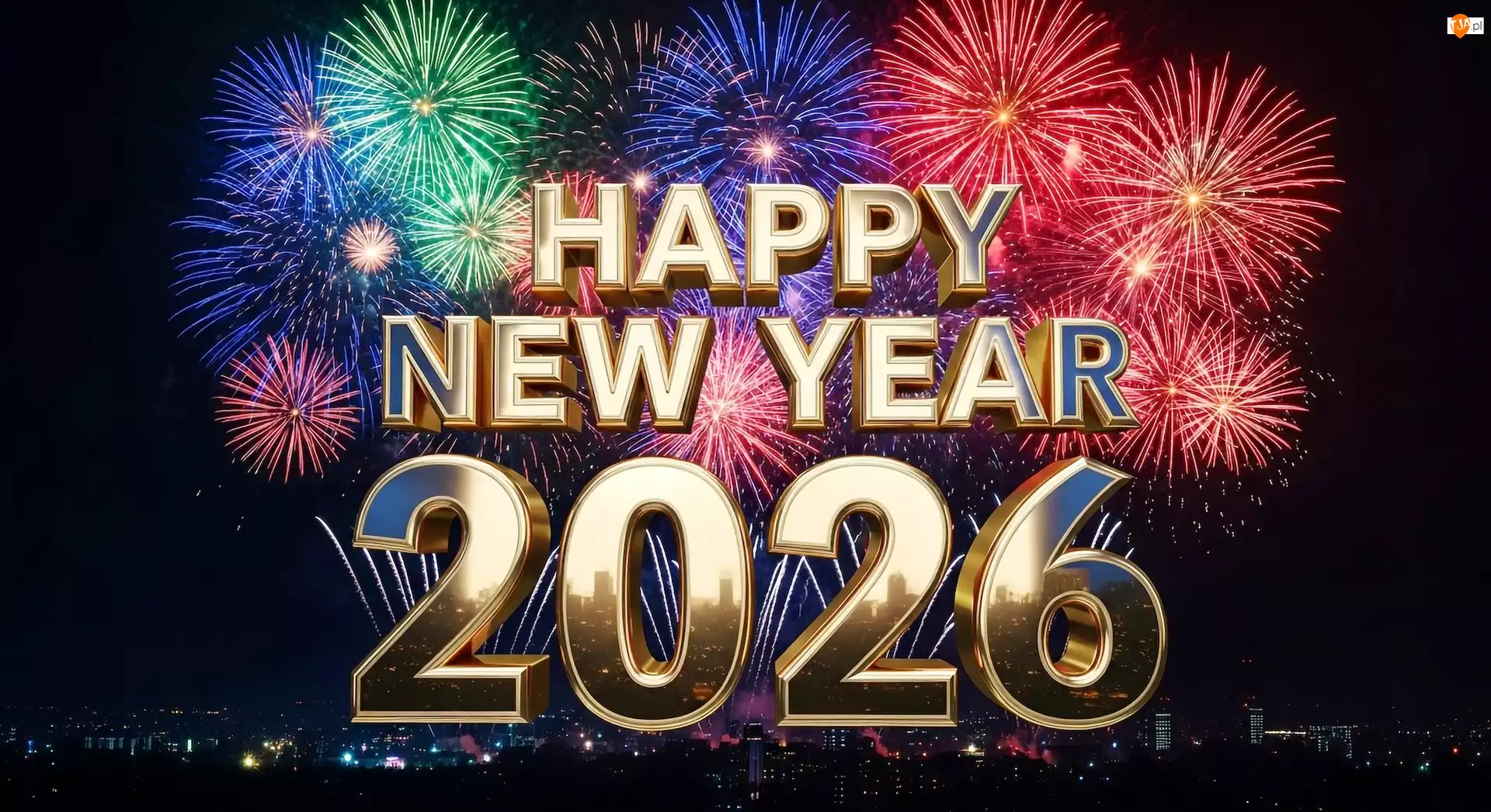 2026, Grafika, Data, Nowy Rok, Fajerwerki