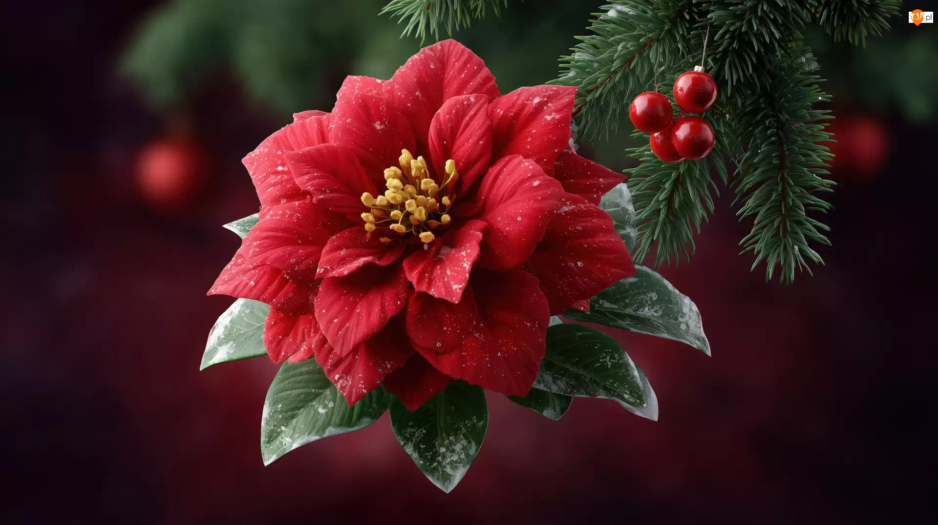 Gałązka, Kwiat, Czerwony