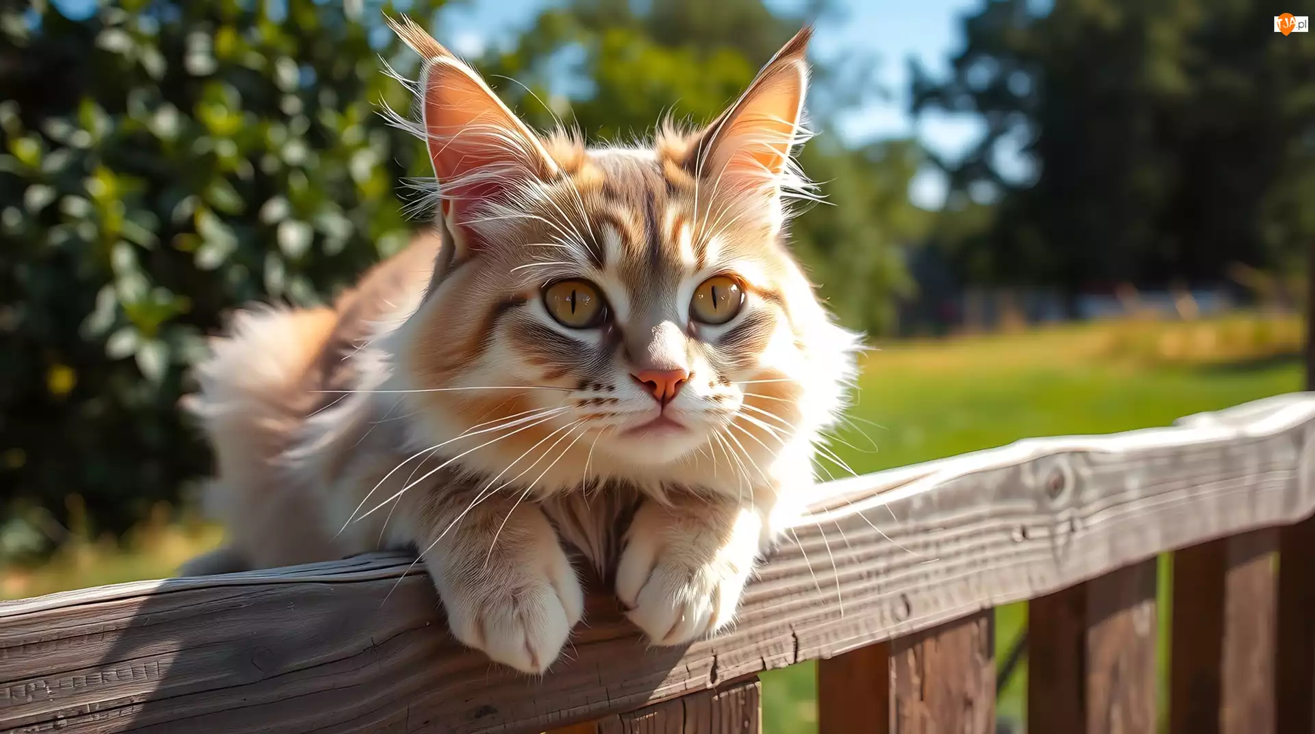 Grafika AI, Rudy, Kot, Płot