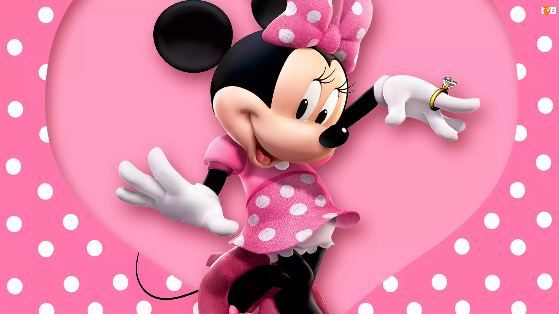 Myszka Minnie, Różowe, Tło