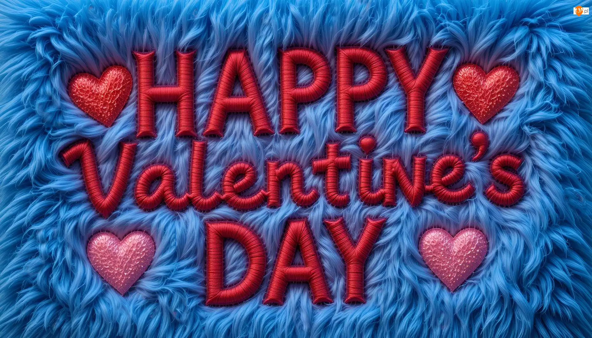 Miłość, Koc, Serduszka, Walentynki, Niebieski