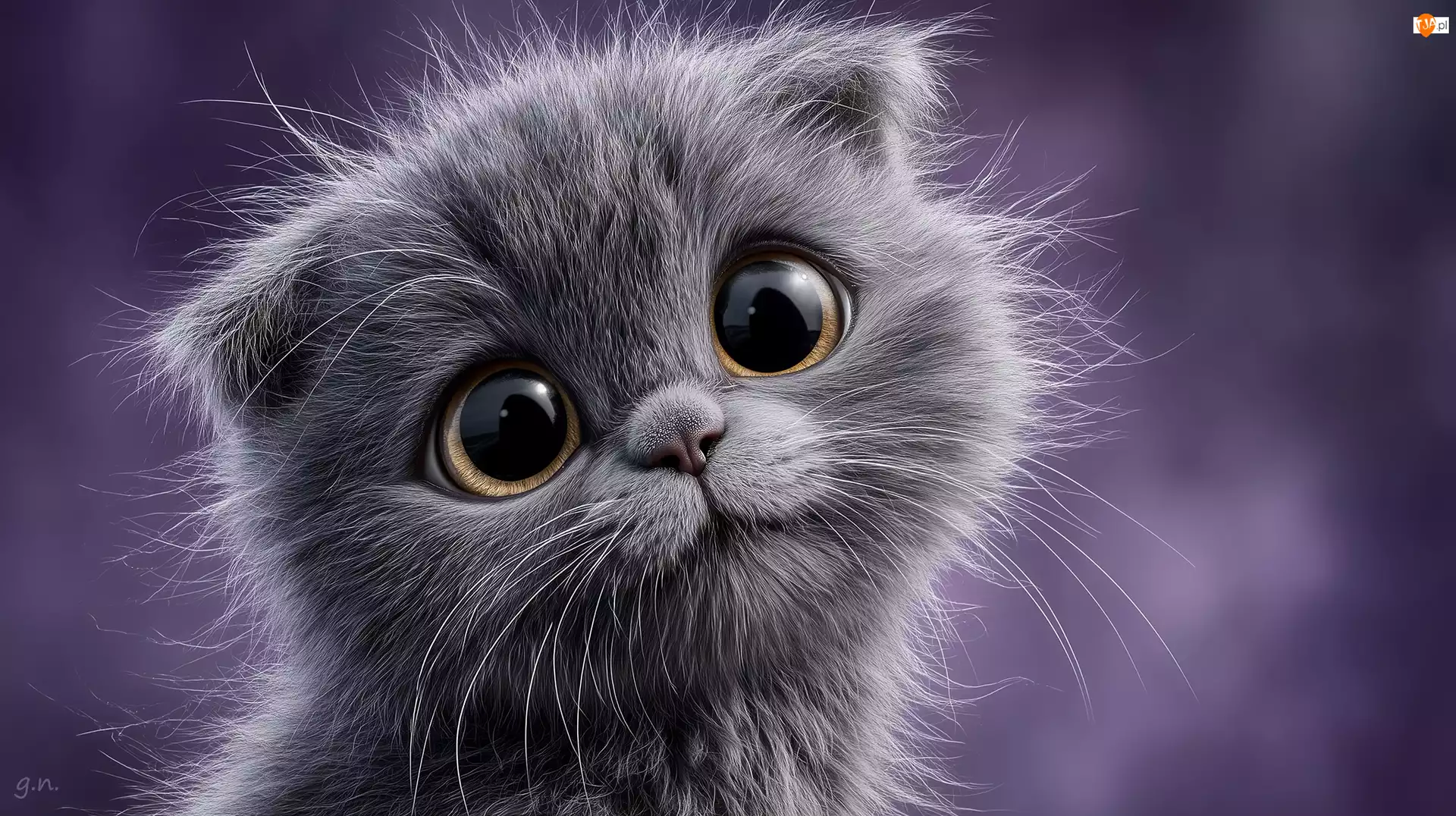 Grafika AI, Szary, Kot