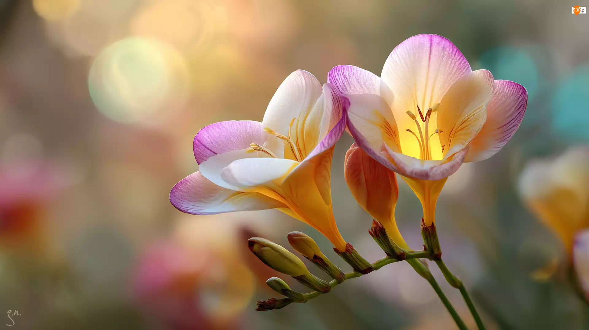 Grafika AI, Frezje, Kwiaty