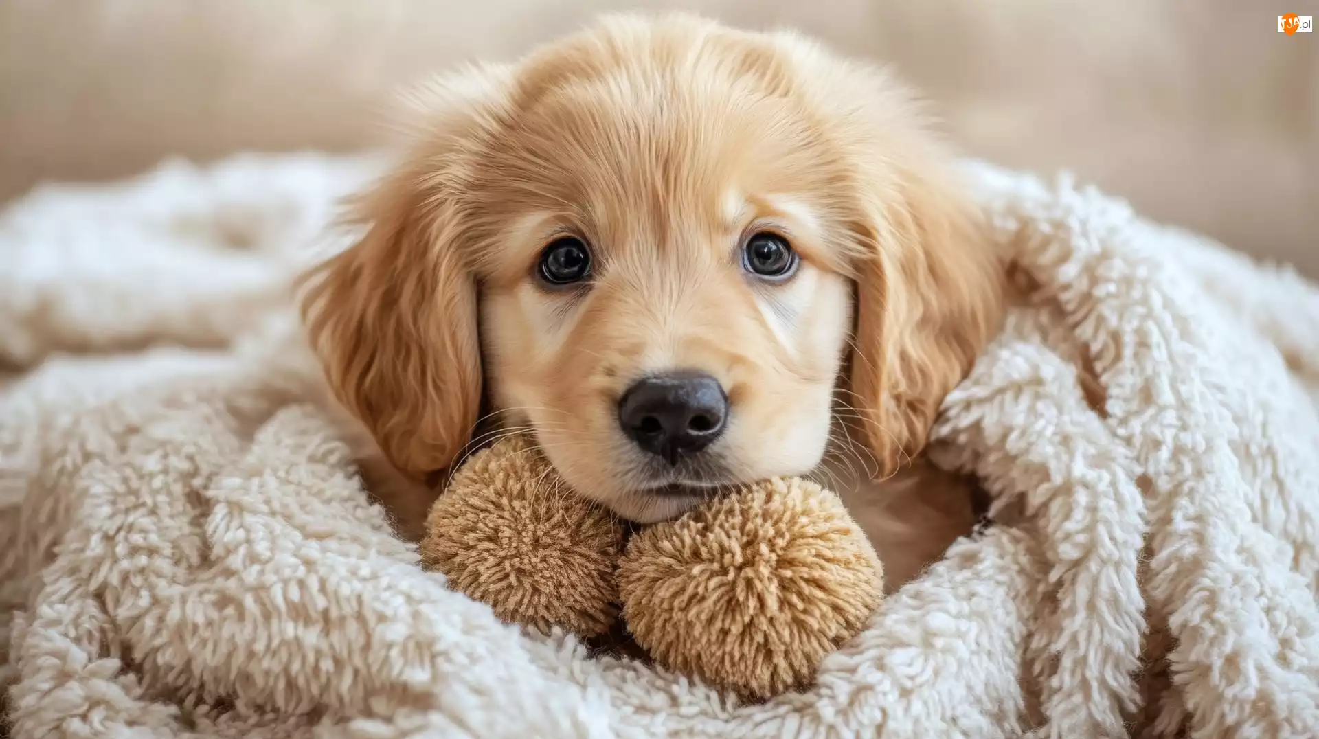 Golden retriever, Pled, Szczeniak, Pies, Spojrzenie