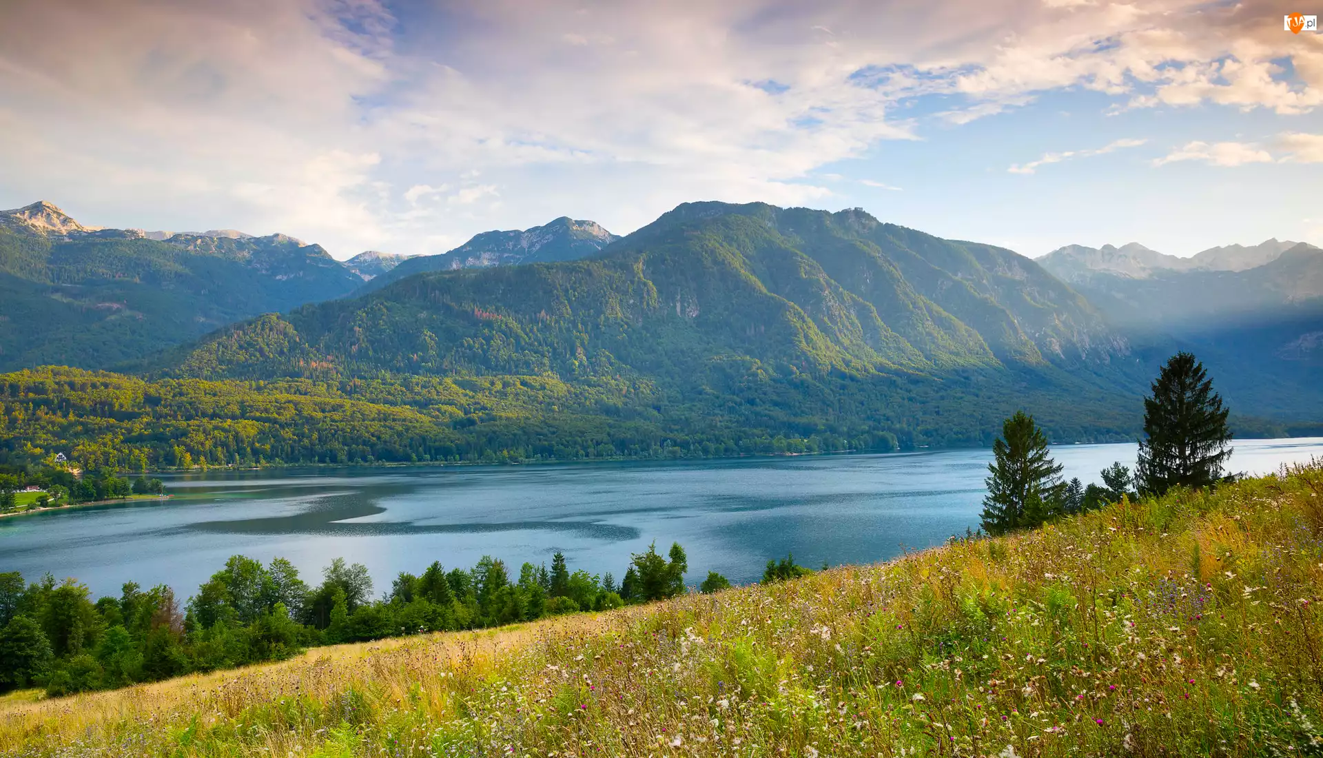 Alpy Julijske, Słowenia, Góry, Jezioro Bohinj, Gmina Bohinj