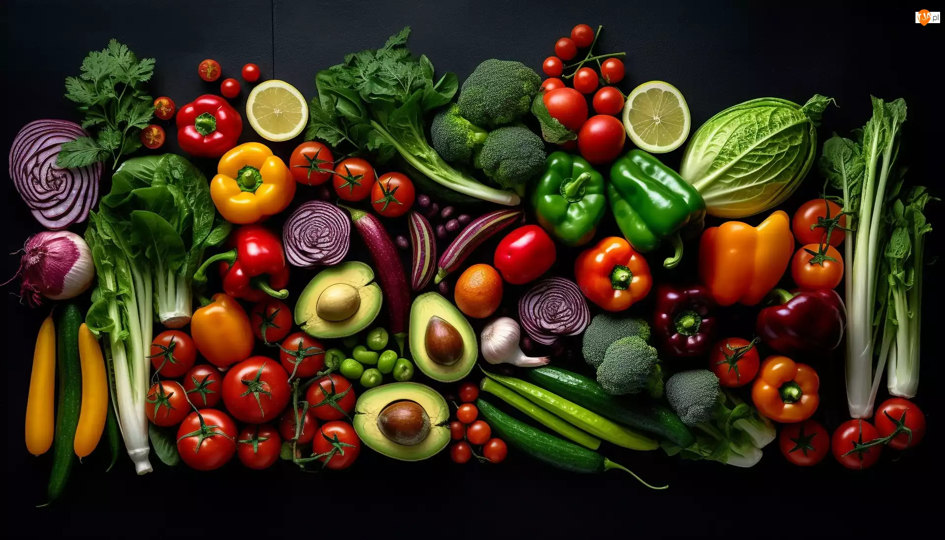 Pomidory, Awokado, Papryka, Warzywa, Brokuły