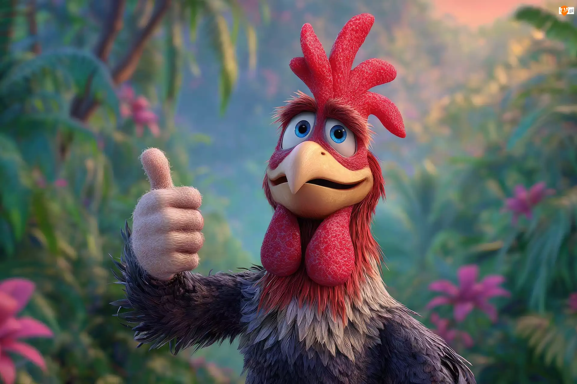 Śmieszne, Kogut, Palec, Kciuk