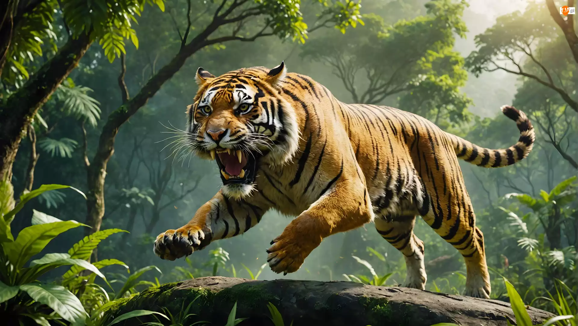 Paszcza, Tygrys, Skok, Otwarta