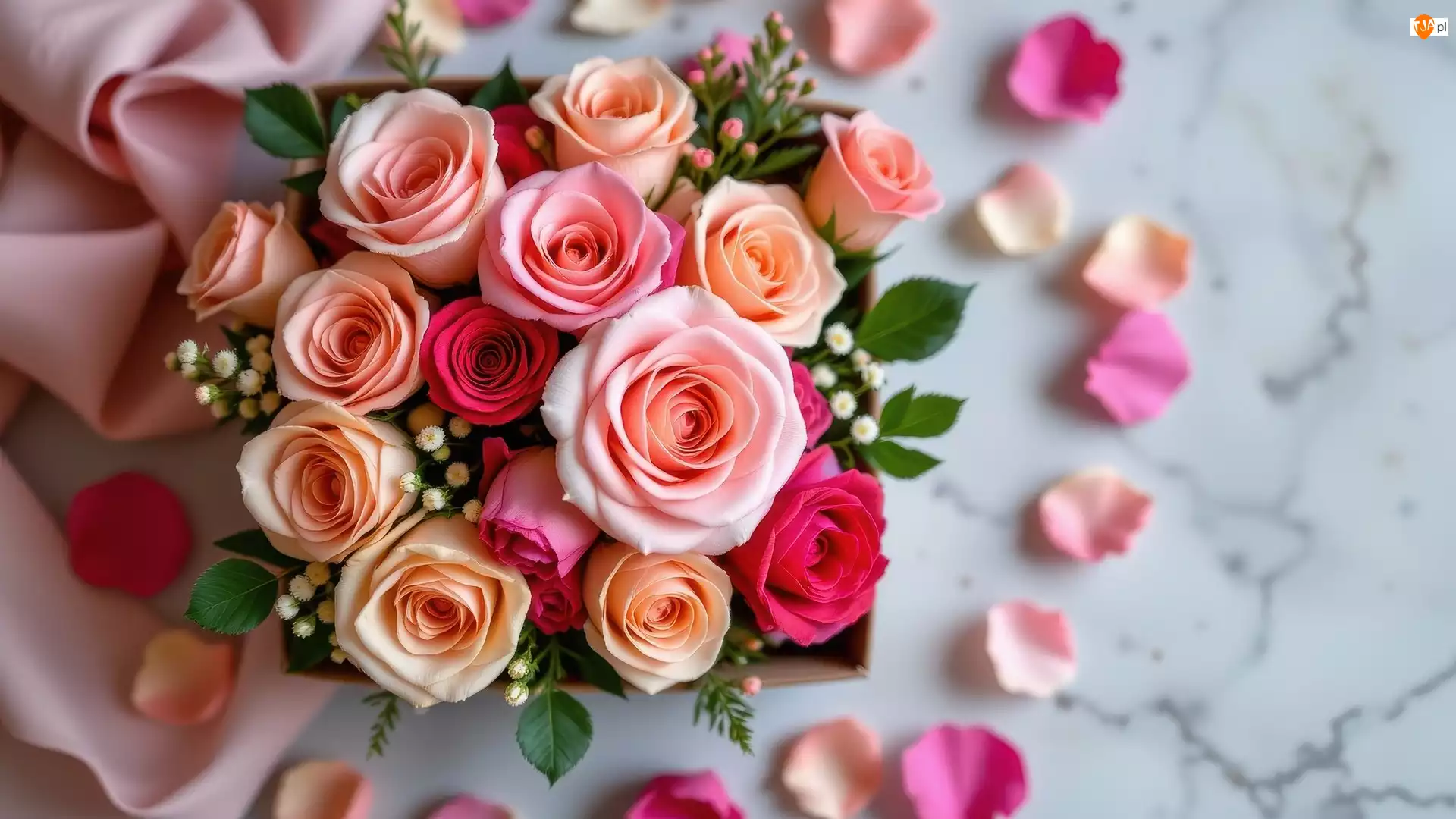 Kolorowe, Tkanina, Bukiet, Kwiaty, Róże