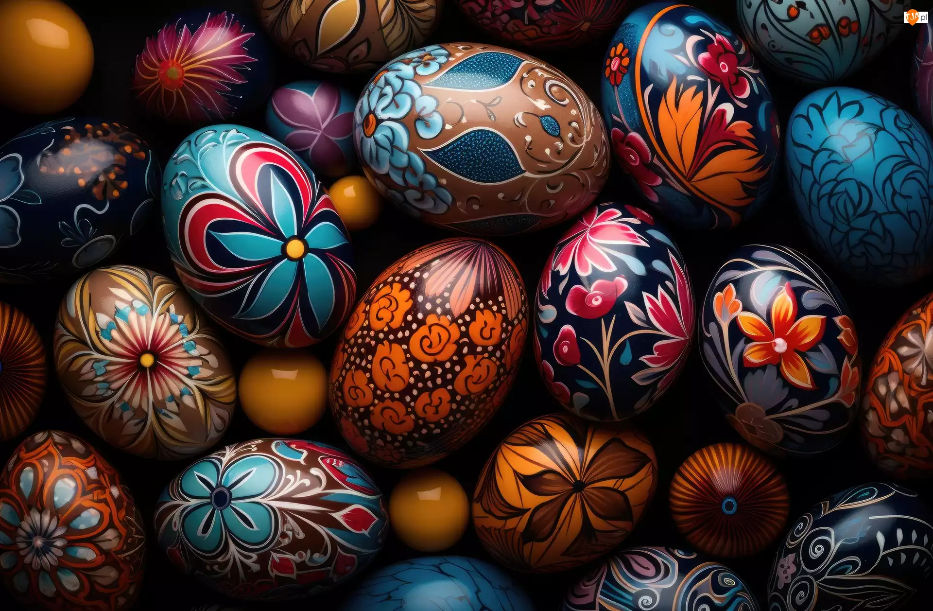 AI, Wielkanoc, Pisanki, Kolorowe