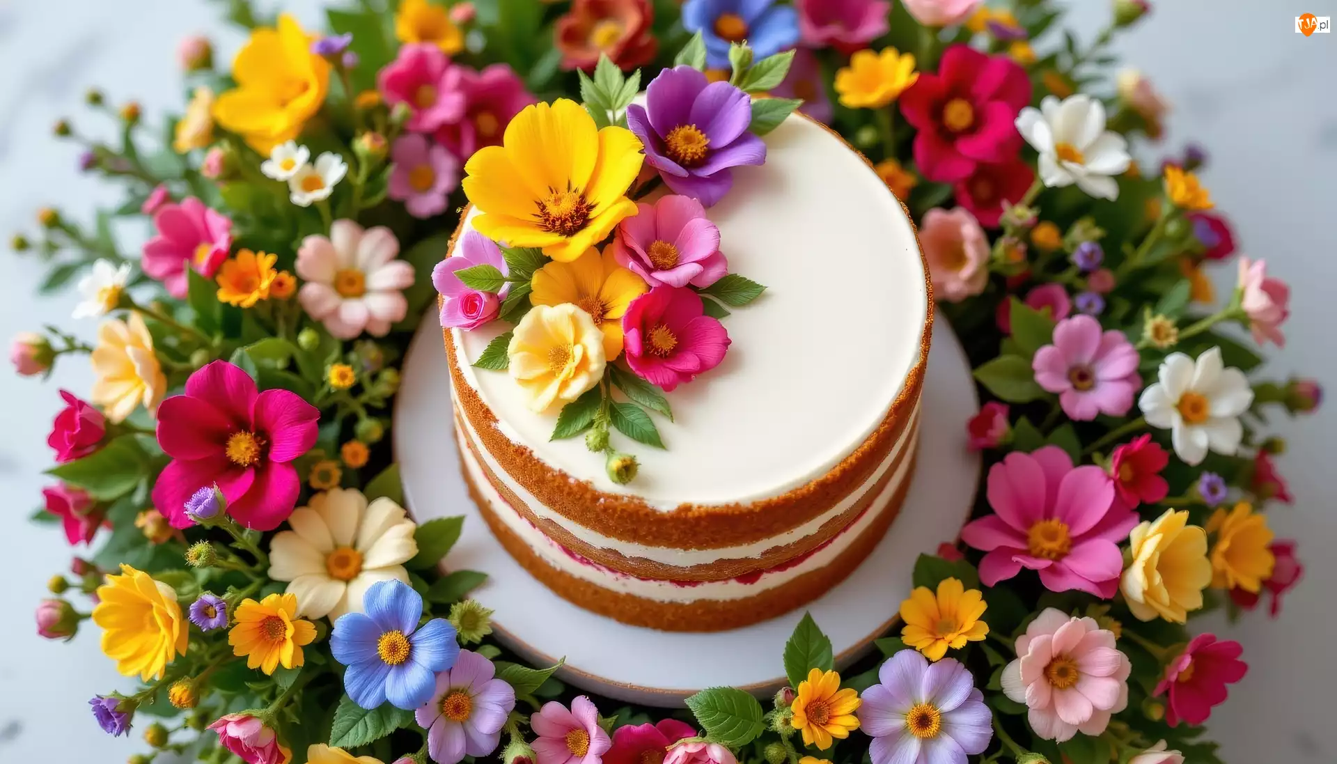 Kwiaty, Ciastko, Lukier