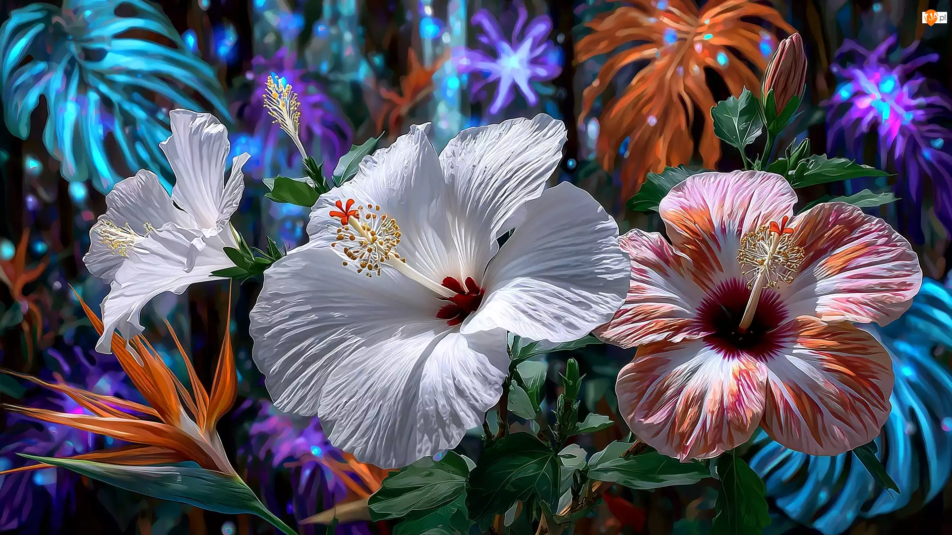 Grafika AI, Hibiskus, Kwiaty