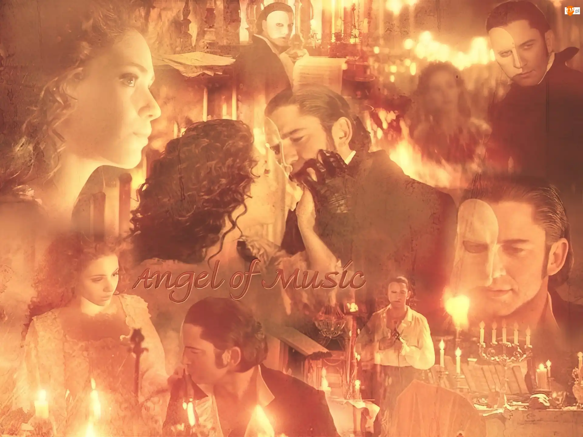 świece, Phantom Of The Opera, Gerard Butler, Emmy Rossum