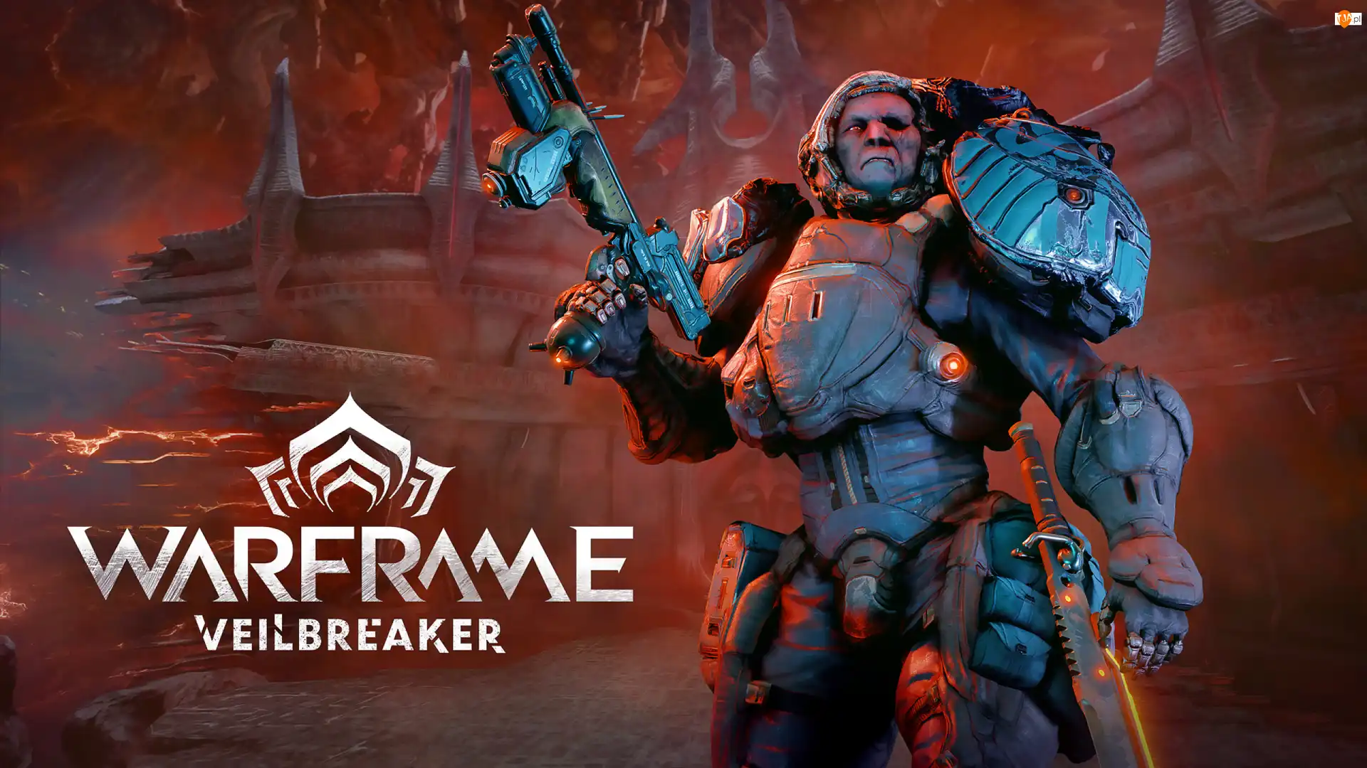 Warframe Veilbreaker, Postać, Plakat, Gra, Miecz, Karabin, Wojownik