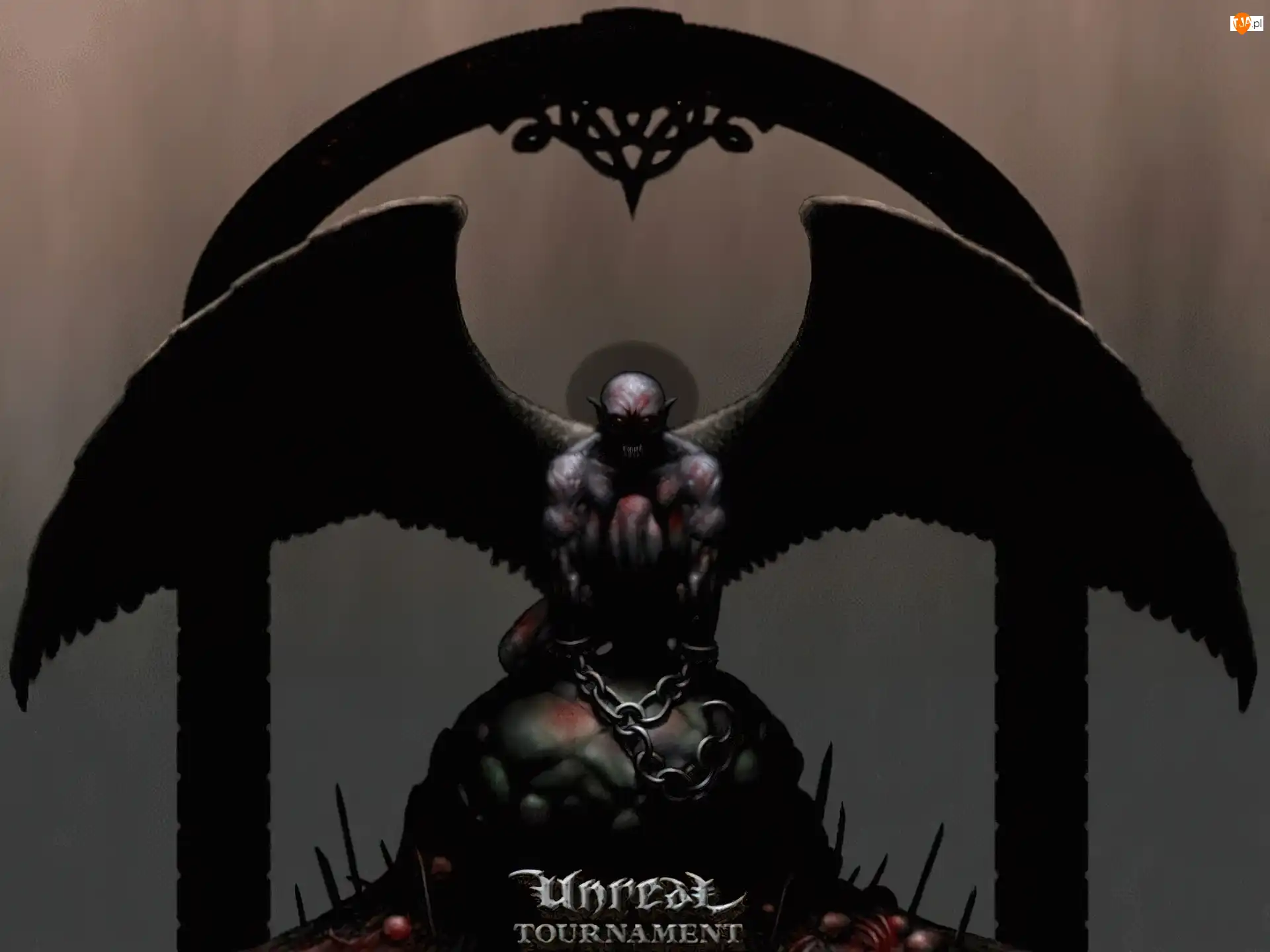 skrzydła, fantasy, demon, Ut 2004, łańcuch