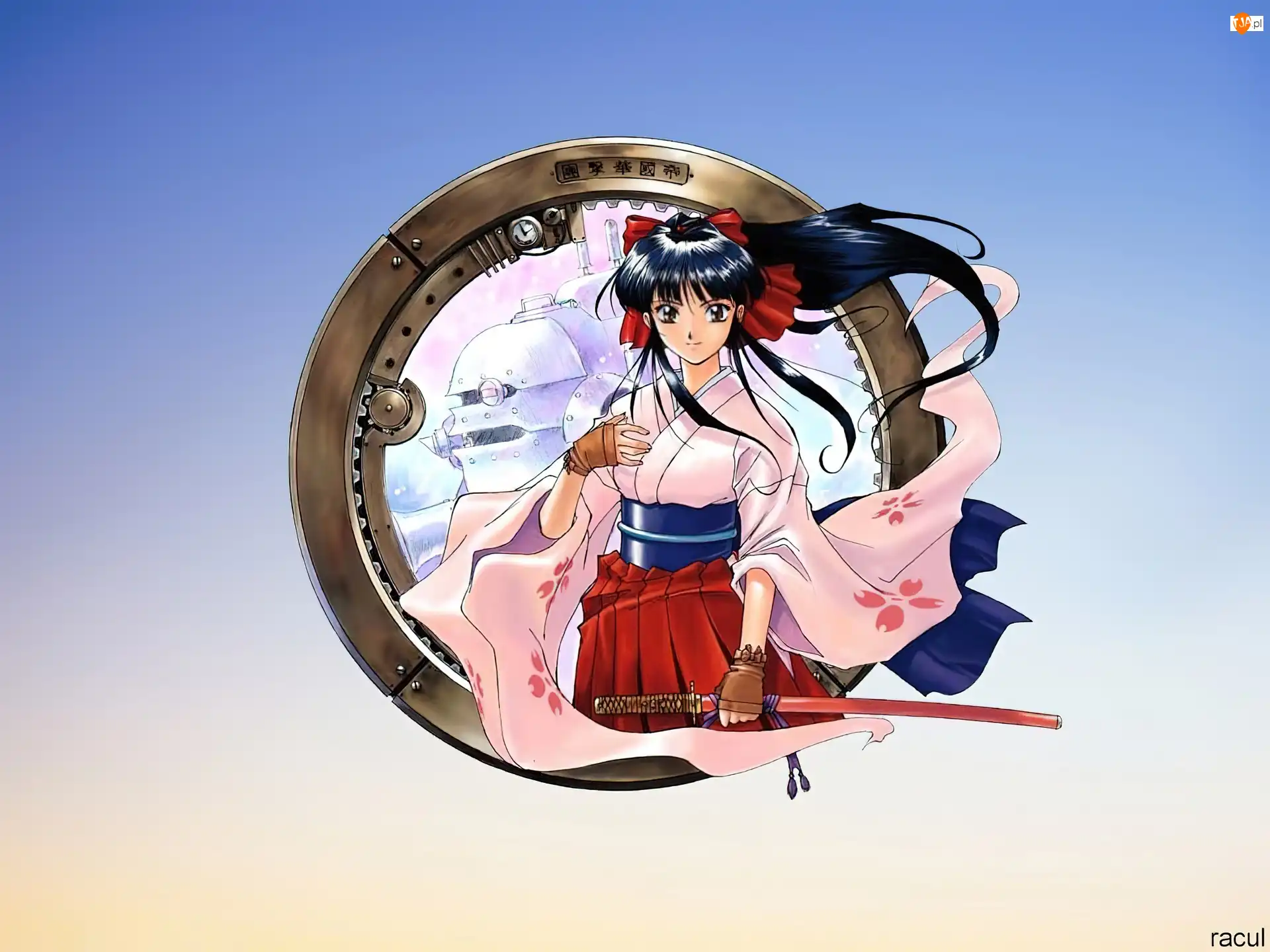 miecz, Sakura Wars, czarne włosy
