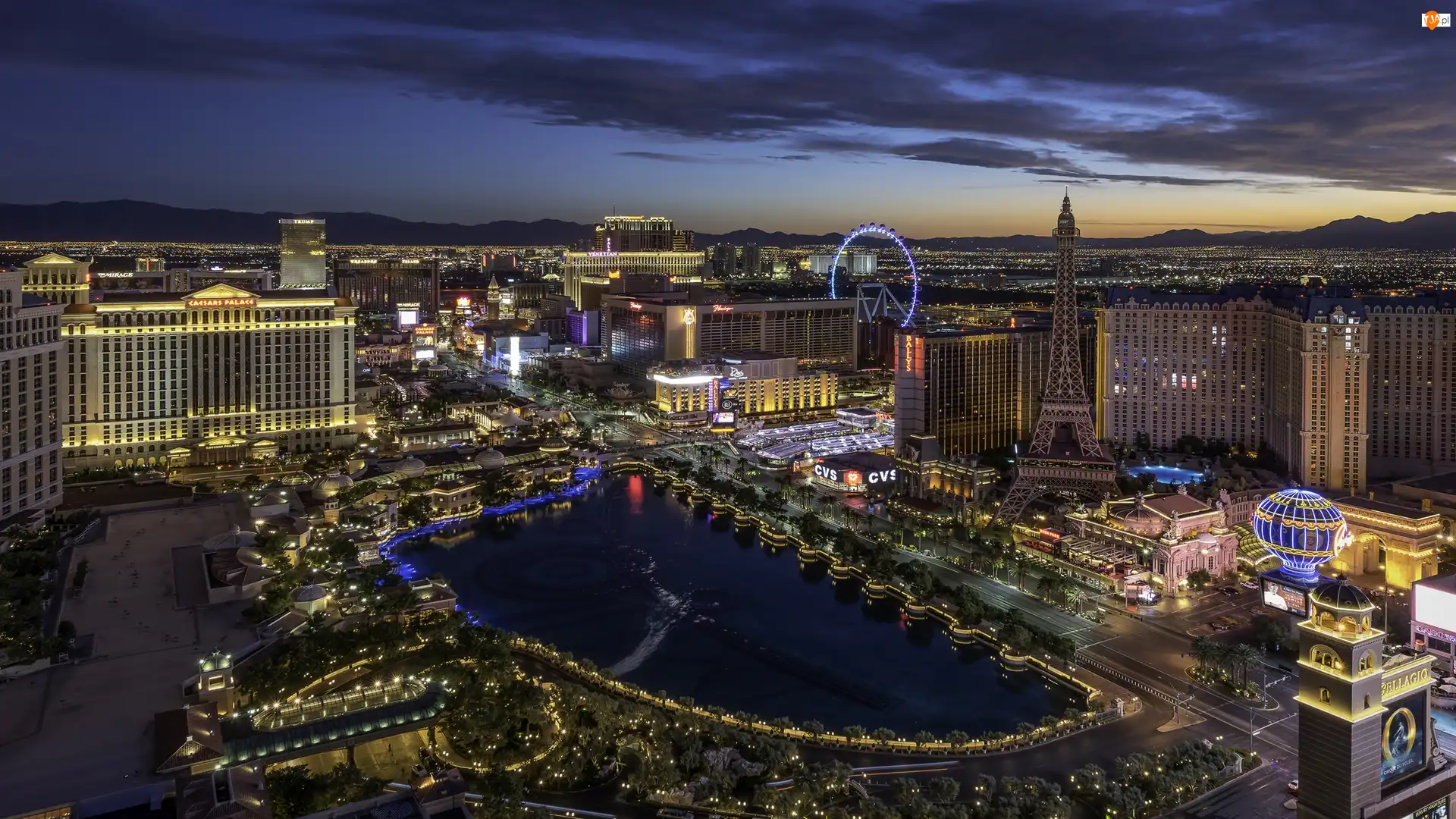 Miasto nocą, Stany Zjednoczone, Las Vegas