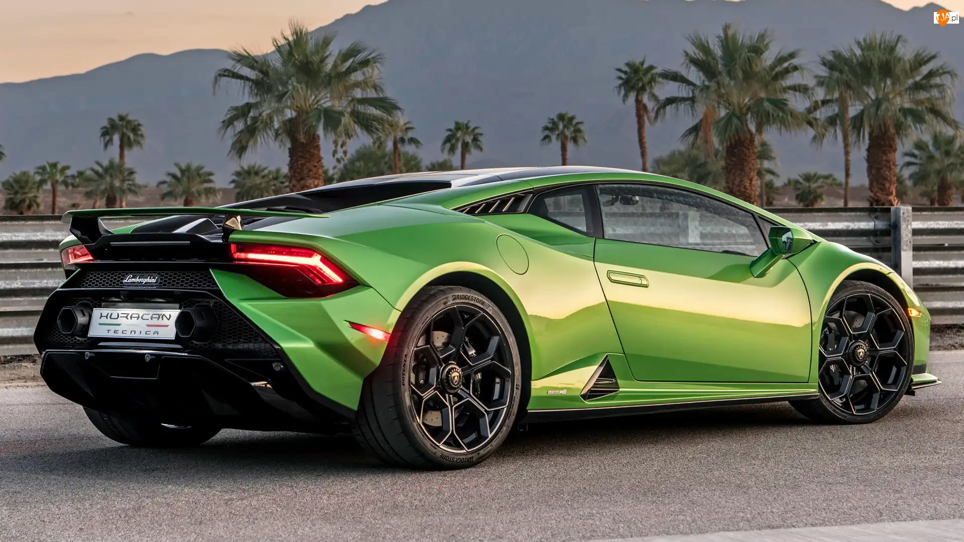 Bok, Zielone, Lamborghini Huracan Tecnica, Tył