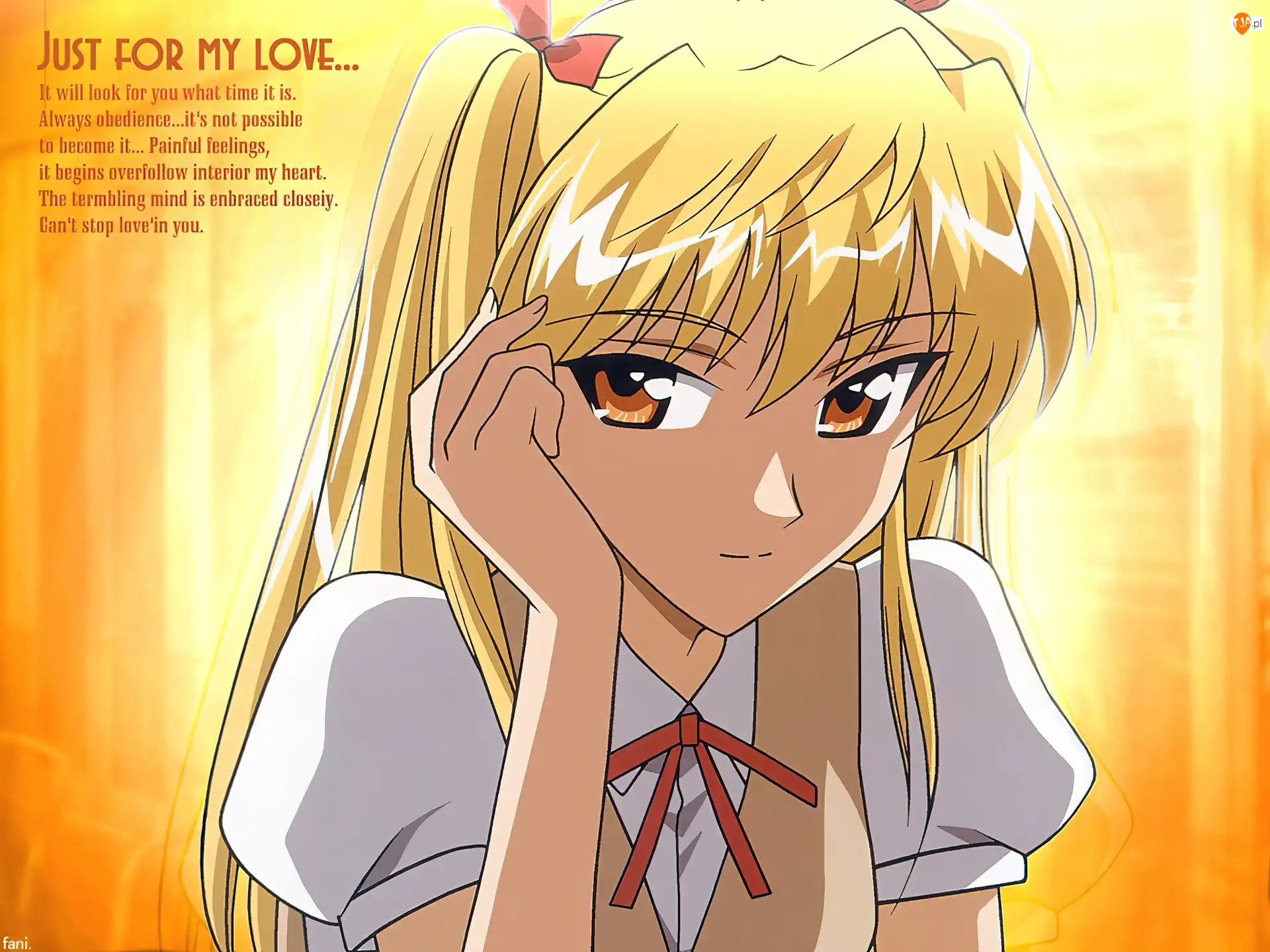 kokarda, School Rumble, blond włosy