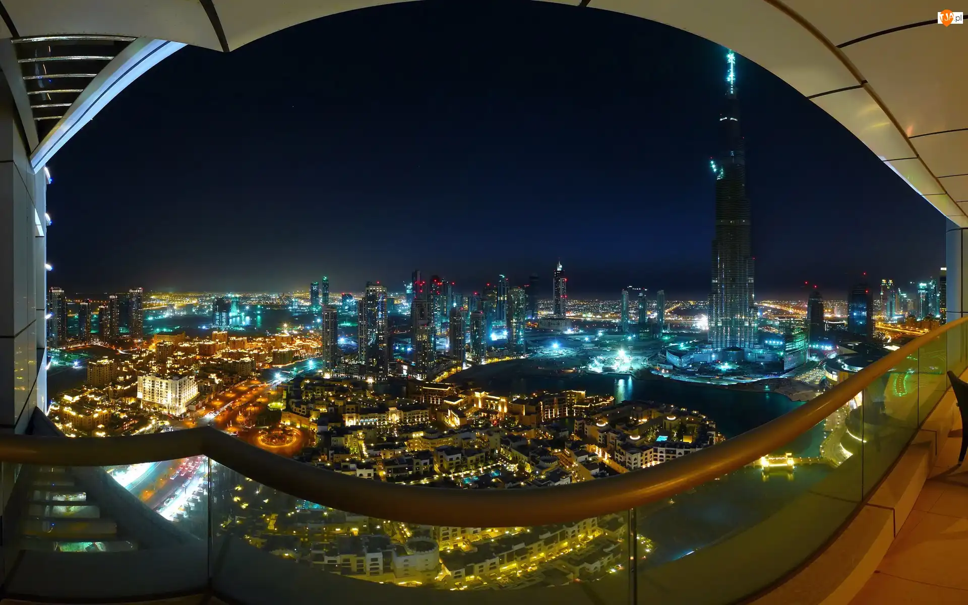 Światła, Dubaj, Nocą, Kolorowe