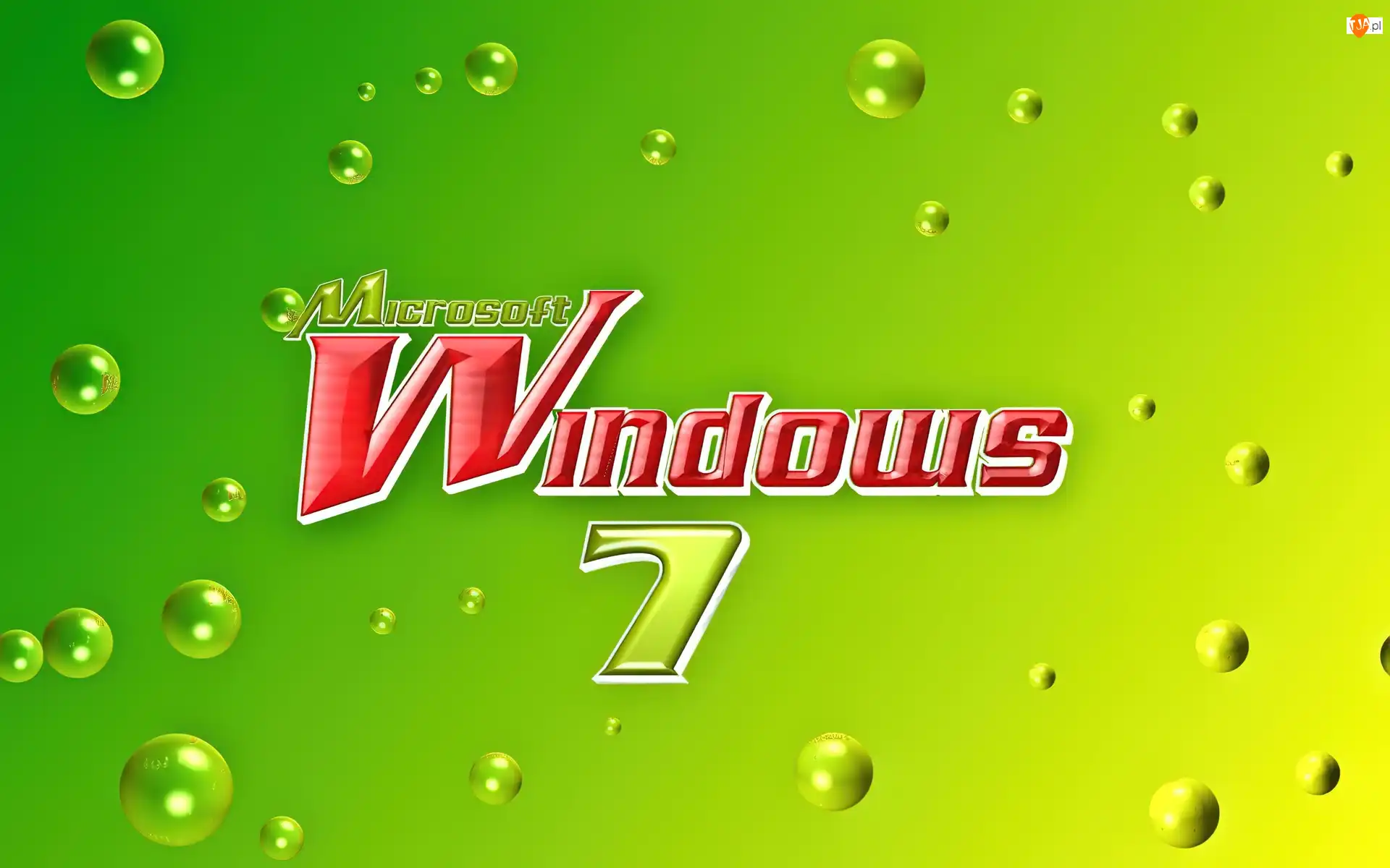 Bąbelki, Windows, 7, Tło