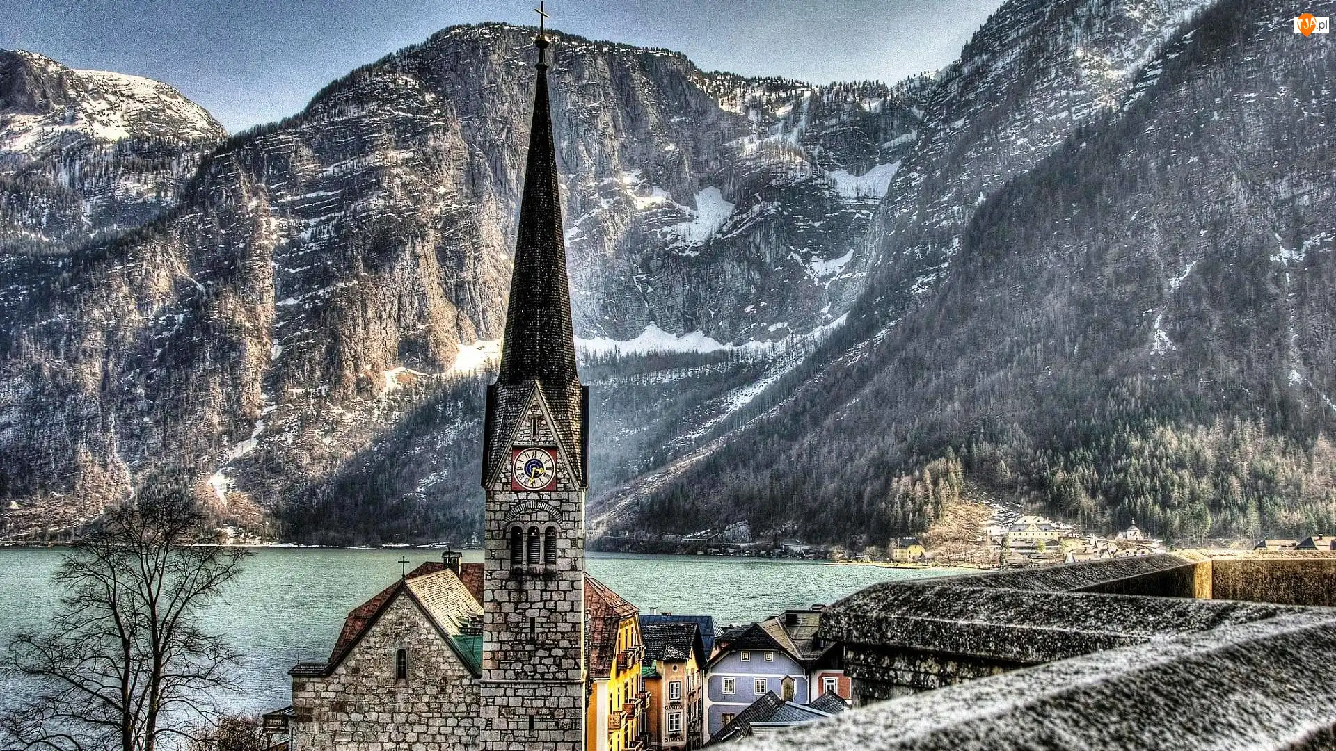 Austria, Kościół, Góry, Hallstatt