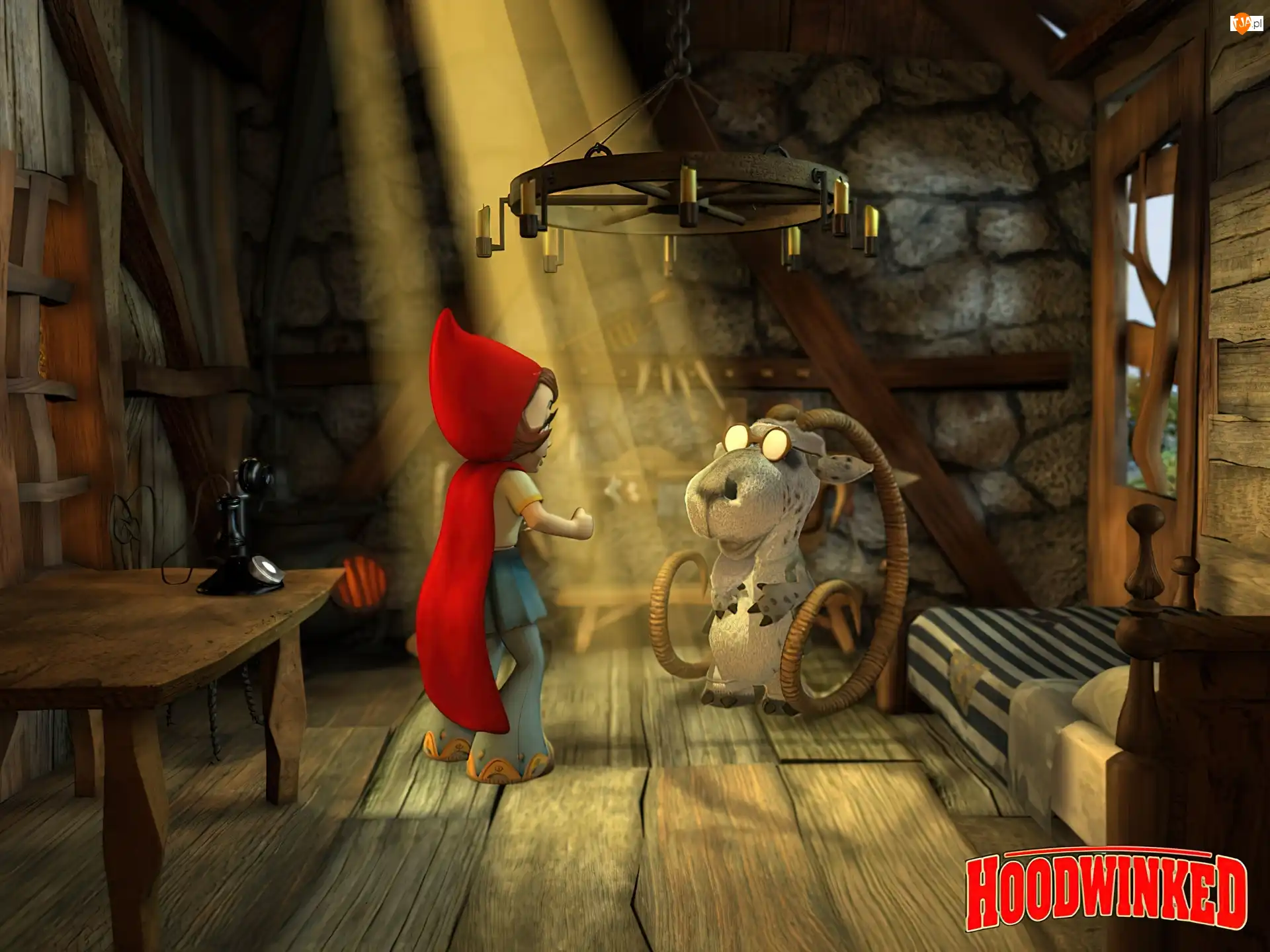 Hoodwinked The True Story of Red Riding Hood, kozioł, Czerwony Kapturek prawdziwa historia