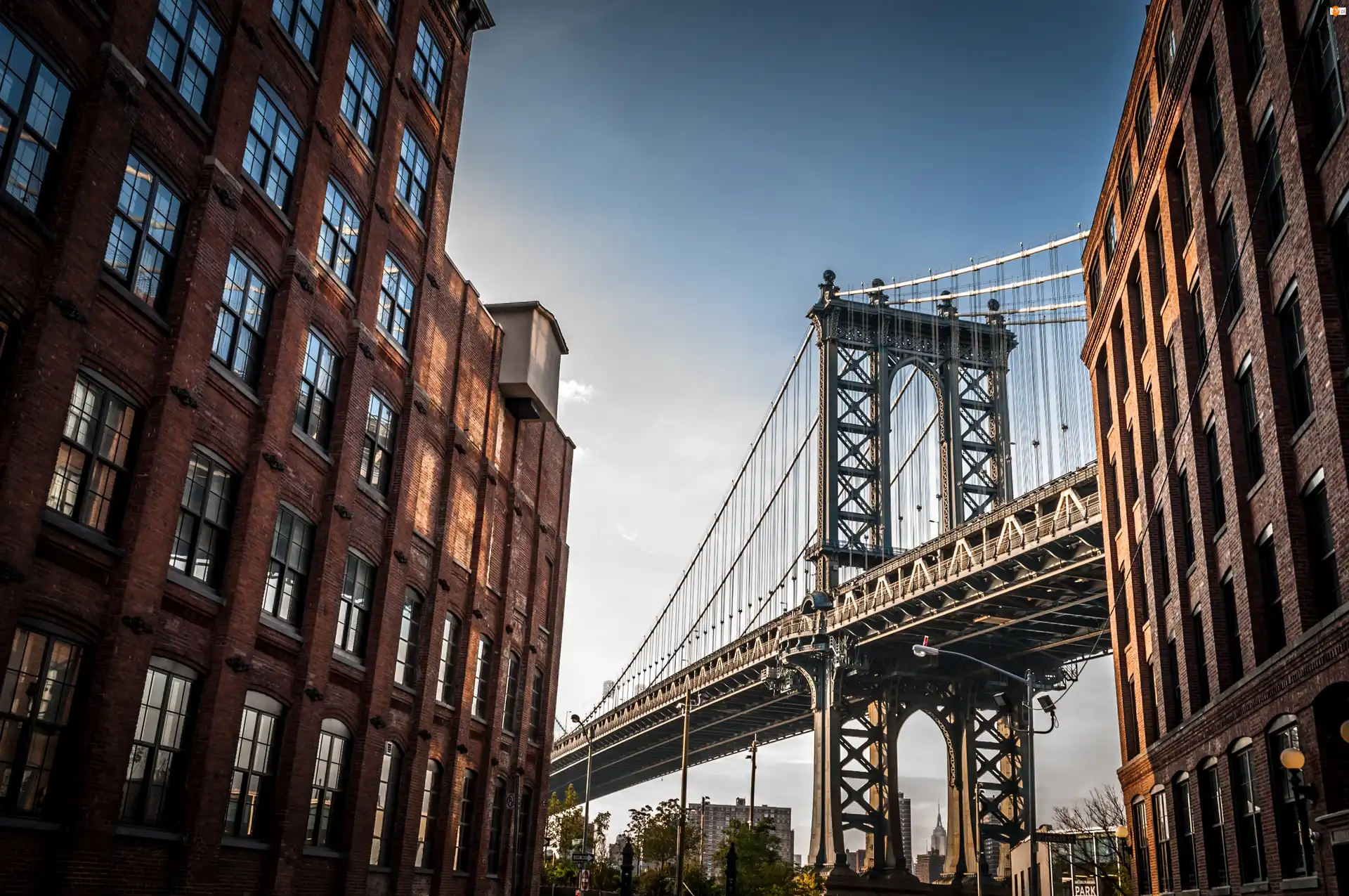 Manhattan, Domy, Nowy Jork, Stany Zjednoczone, Most Manhattan Bridge