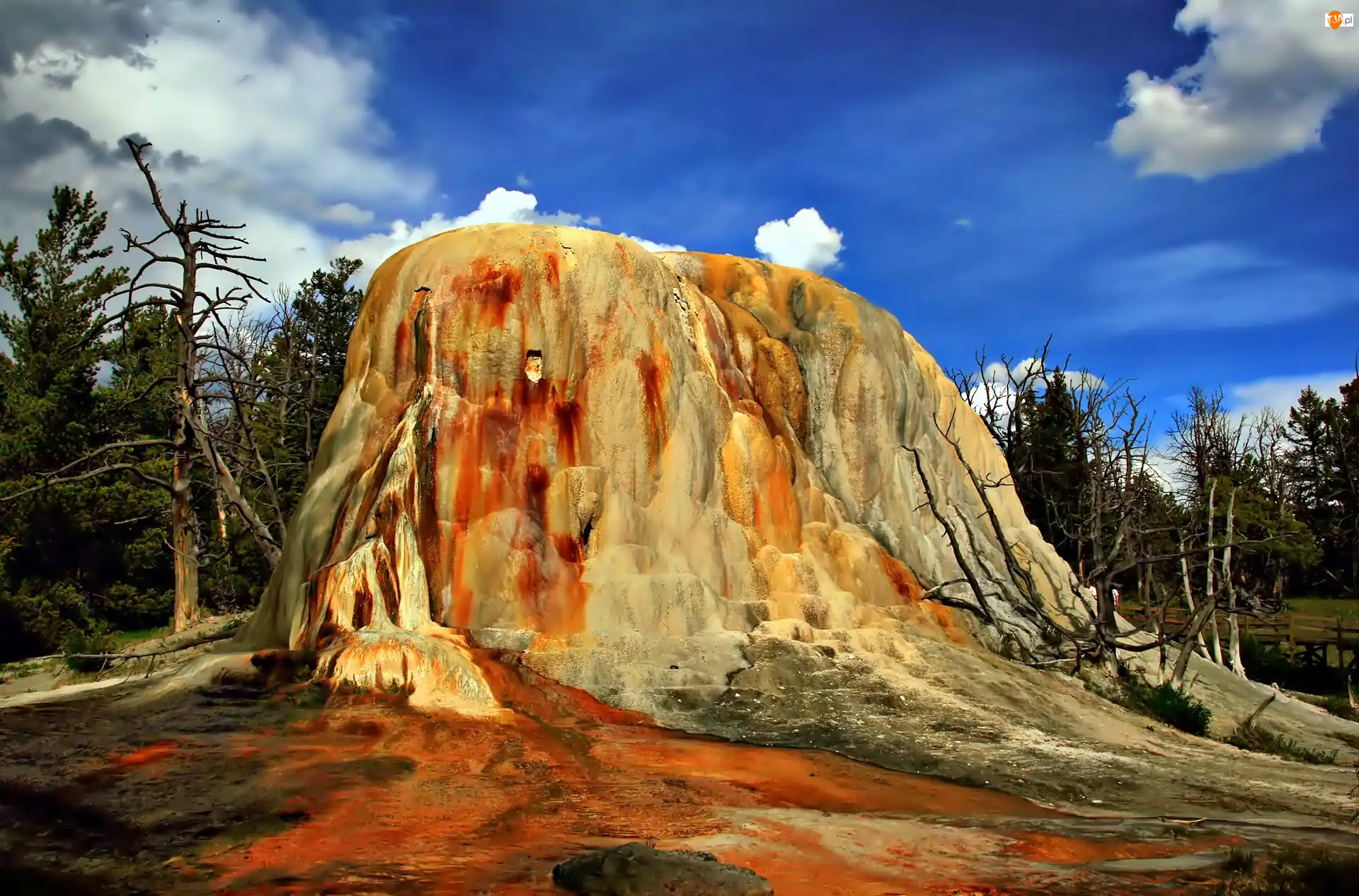 Park Narodowy Yellowstone, Stany Zjednoczone, Kolorowa, Skała