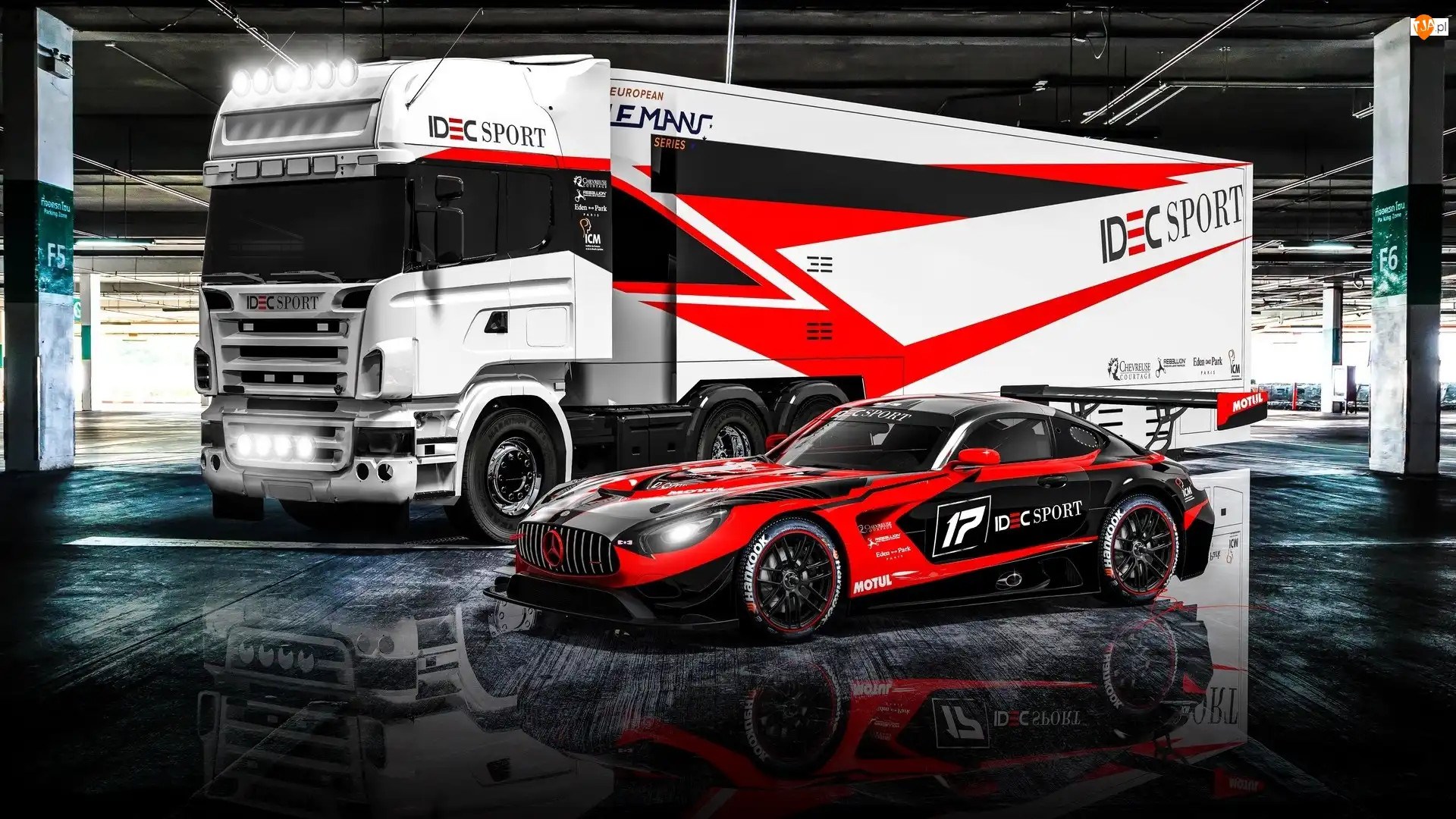 Mercedes-AMG GT3, Ciężarówka, Czerwony