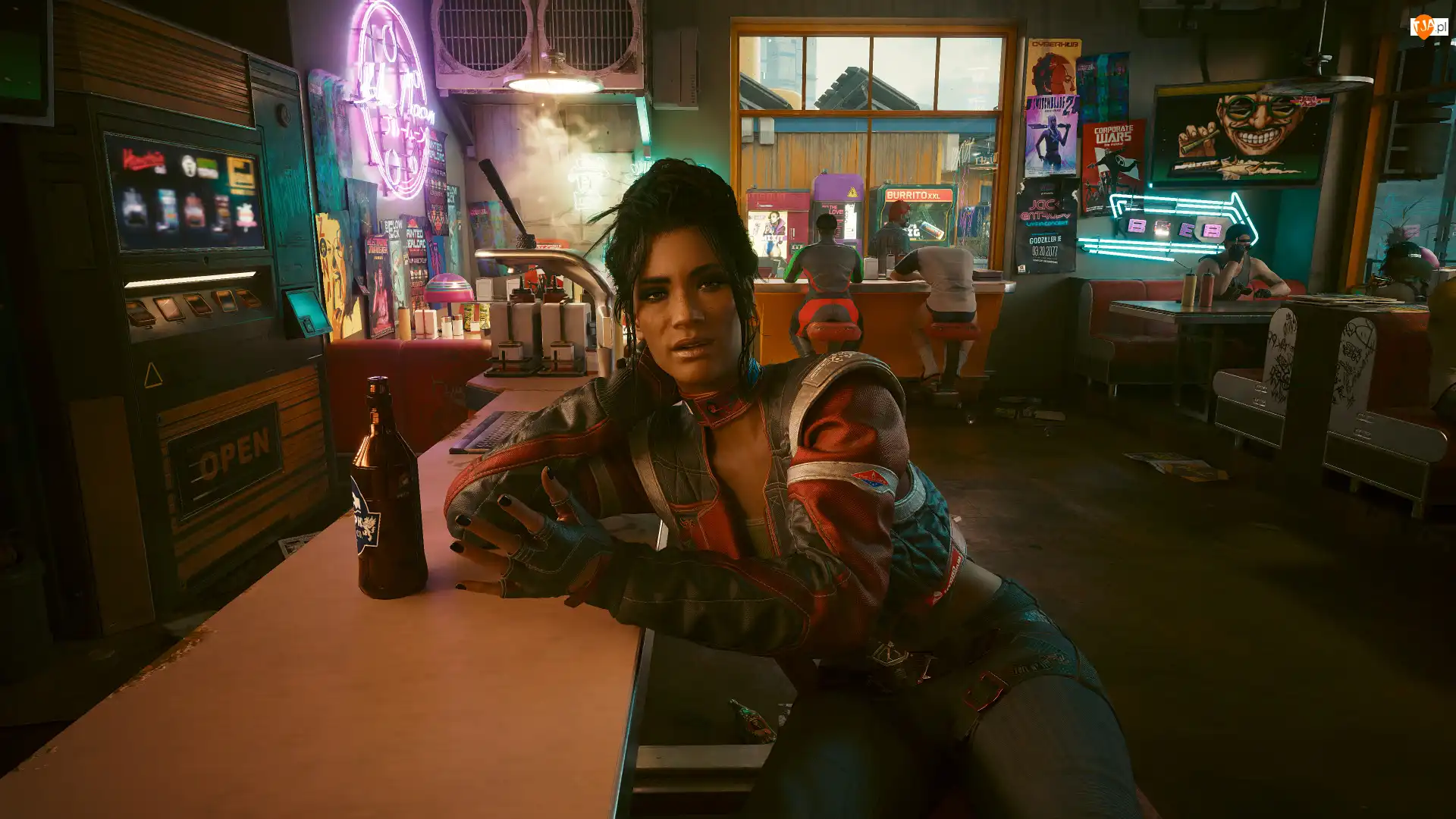 Bar, Gra, Cyberpunk 2077, Postać
