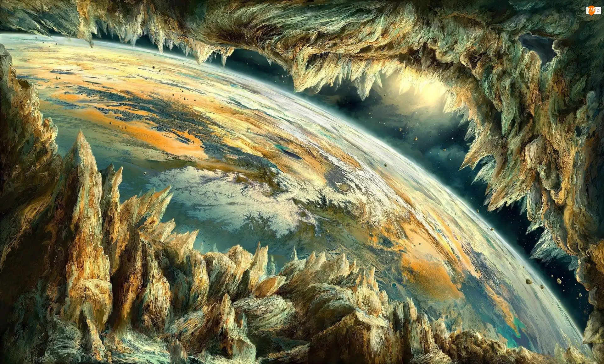 Grafika 3D, Planeta, Skały
